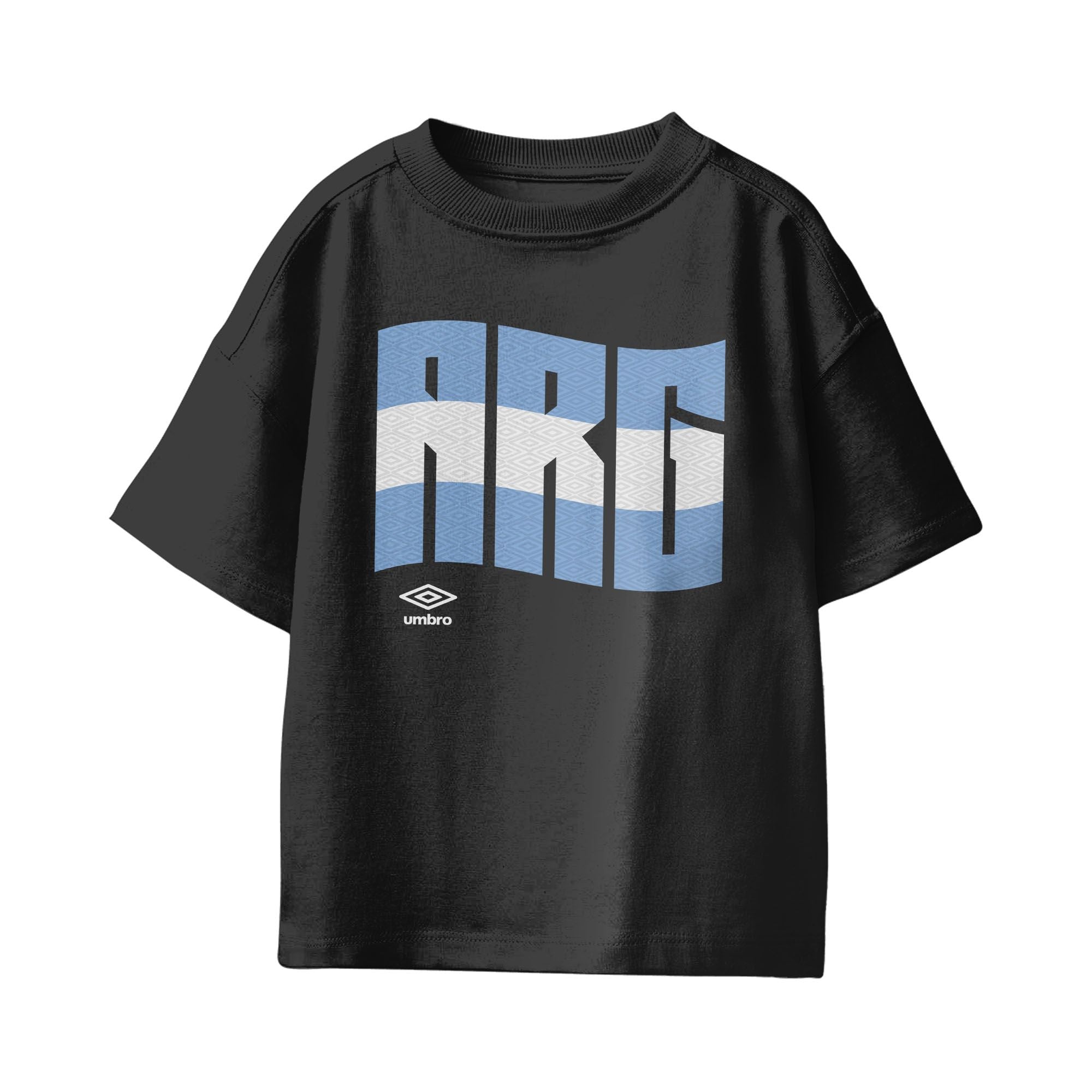 Kids’ Argentina wavy graphic black soccer Tees / Shop football team t-shirts in soft cotton by Umbro.