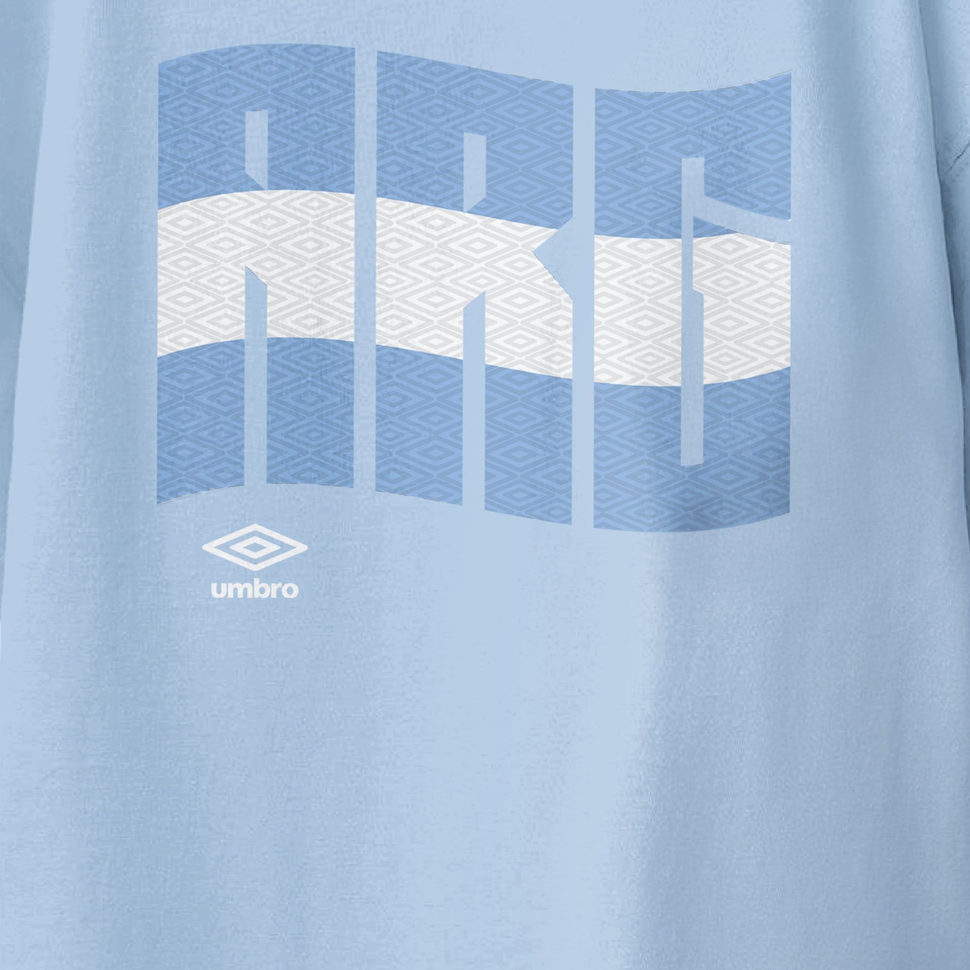 Kids’ Argentina wavy graphic light blue soccer T-shirts / Shop football team tees in soft cotton by Umbro.