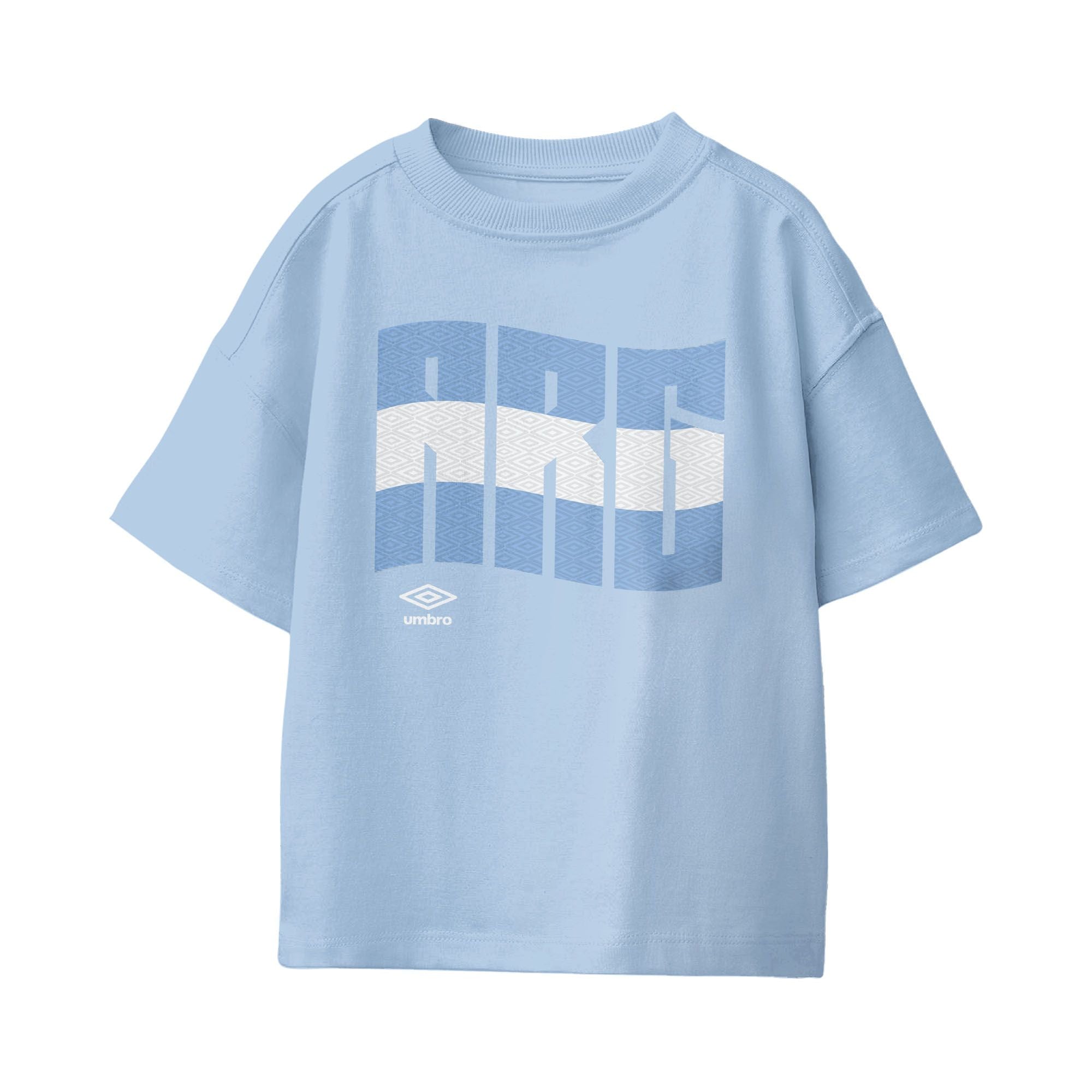 Kids’ Argentina wavy graphic light blue soccer Tees / Shop football team t-shirts in soft cotton by Umbro.