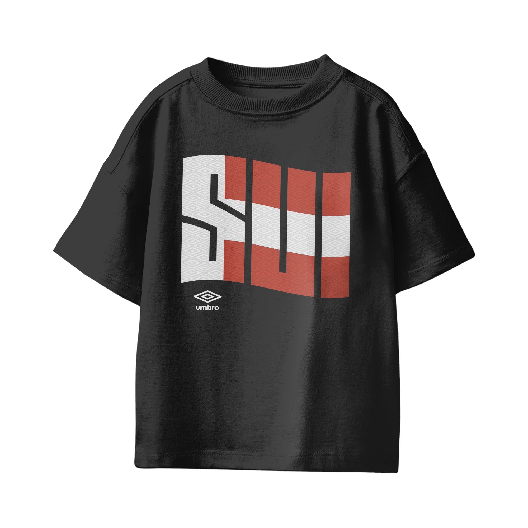 Kids’ Switzerland wavy graphic black soccer Tees / Shop football team t-shirts in soft cotton by Umbro.