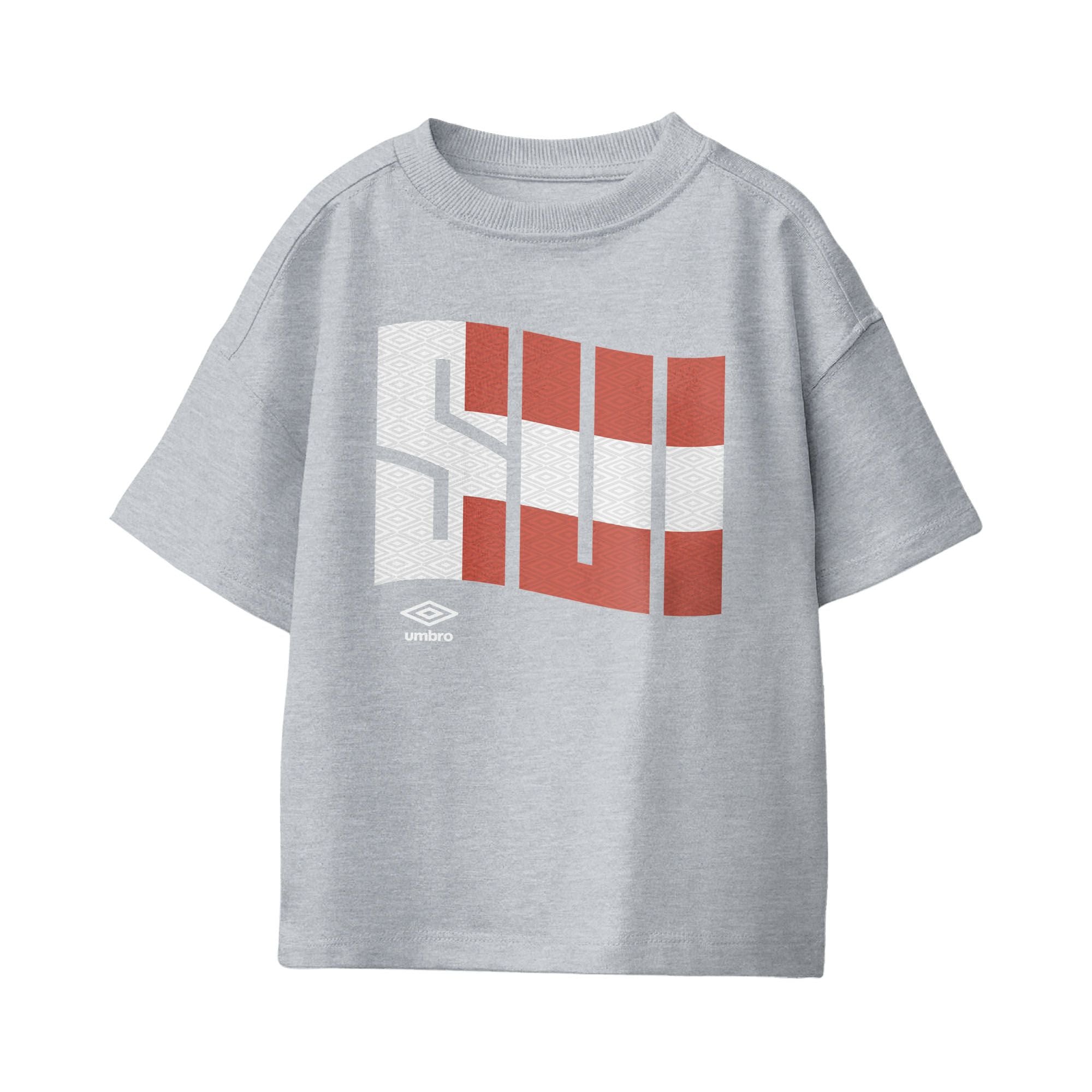 Kids’ Switzerland wavy graphic sport grey soccer Tees / Shop football team t-shirts in soft cotton by Umbro.