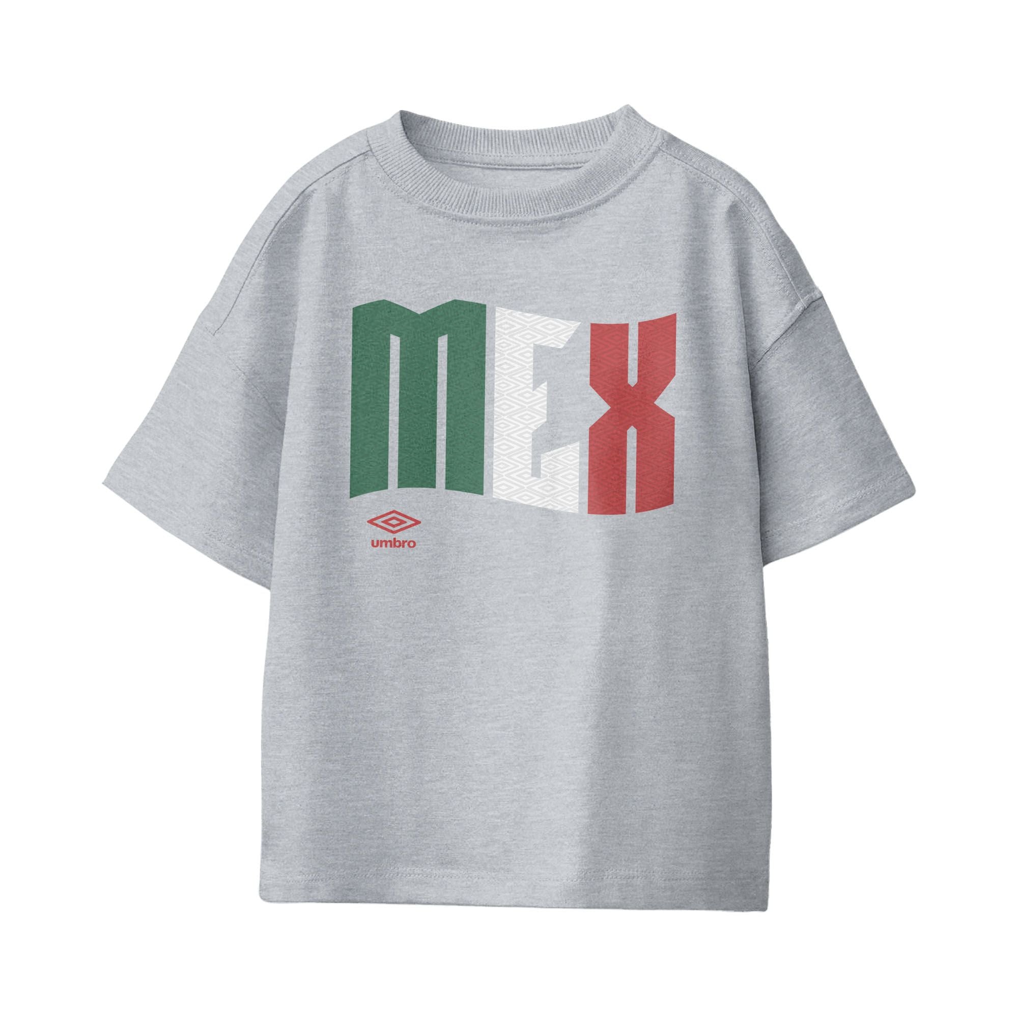 Kids’ Mexico wavy graphic sport-grey soccer Tees. Shop football team t-shirts in soft cotton by Umbro.