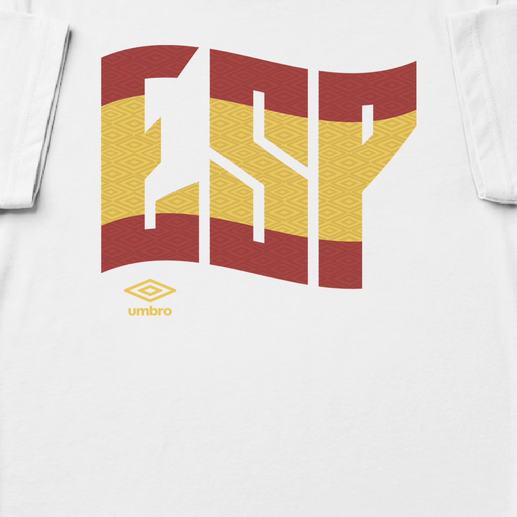 Spain wavy graphic white soccer Tshirt / Shop football team tees in soft cotton by Umbro.