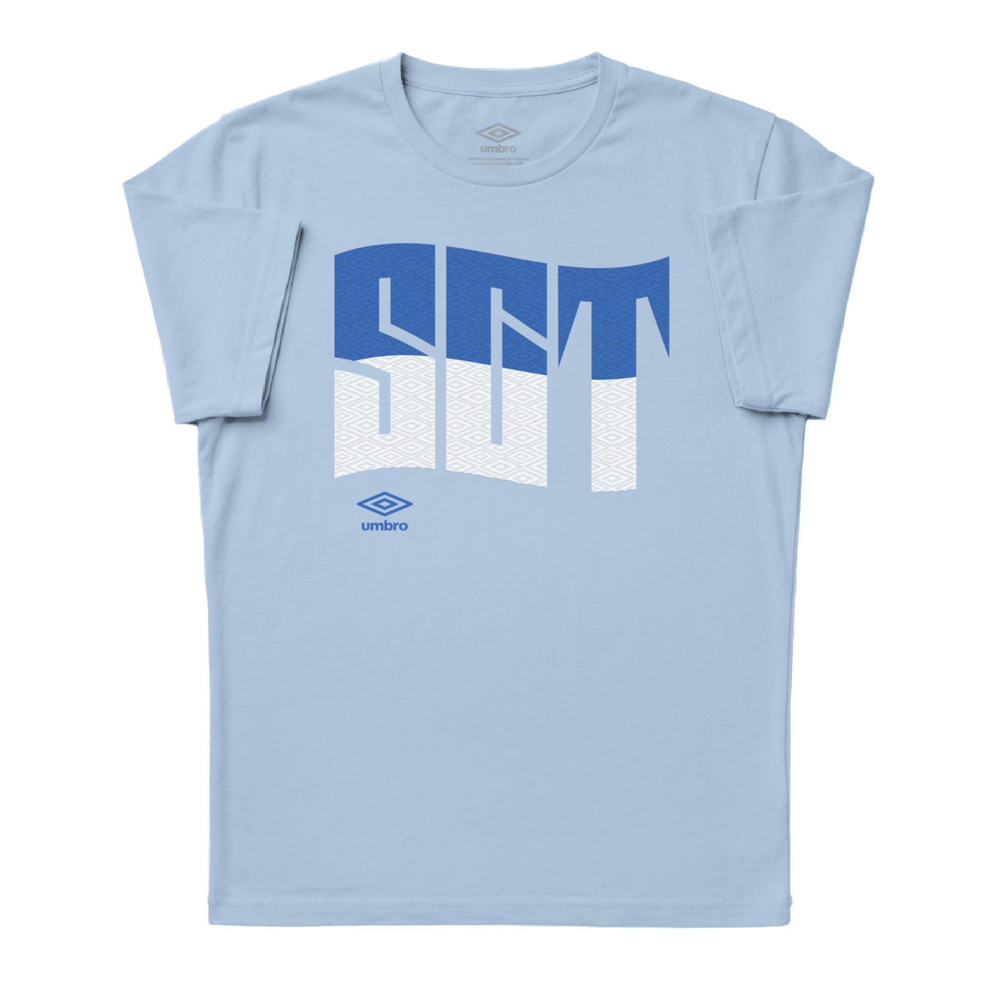 Scotland wavy graphic light blue soccer T-shirt. Shop football team tees in soft cotton by Umbro.