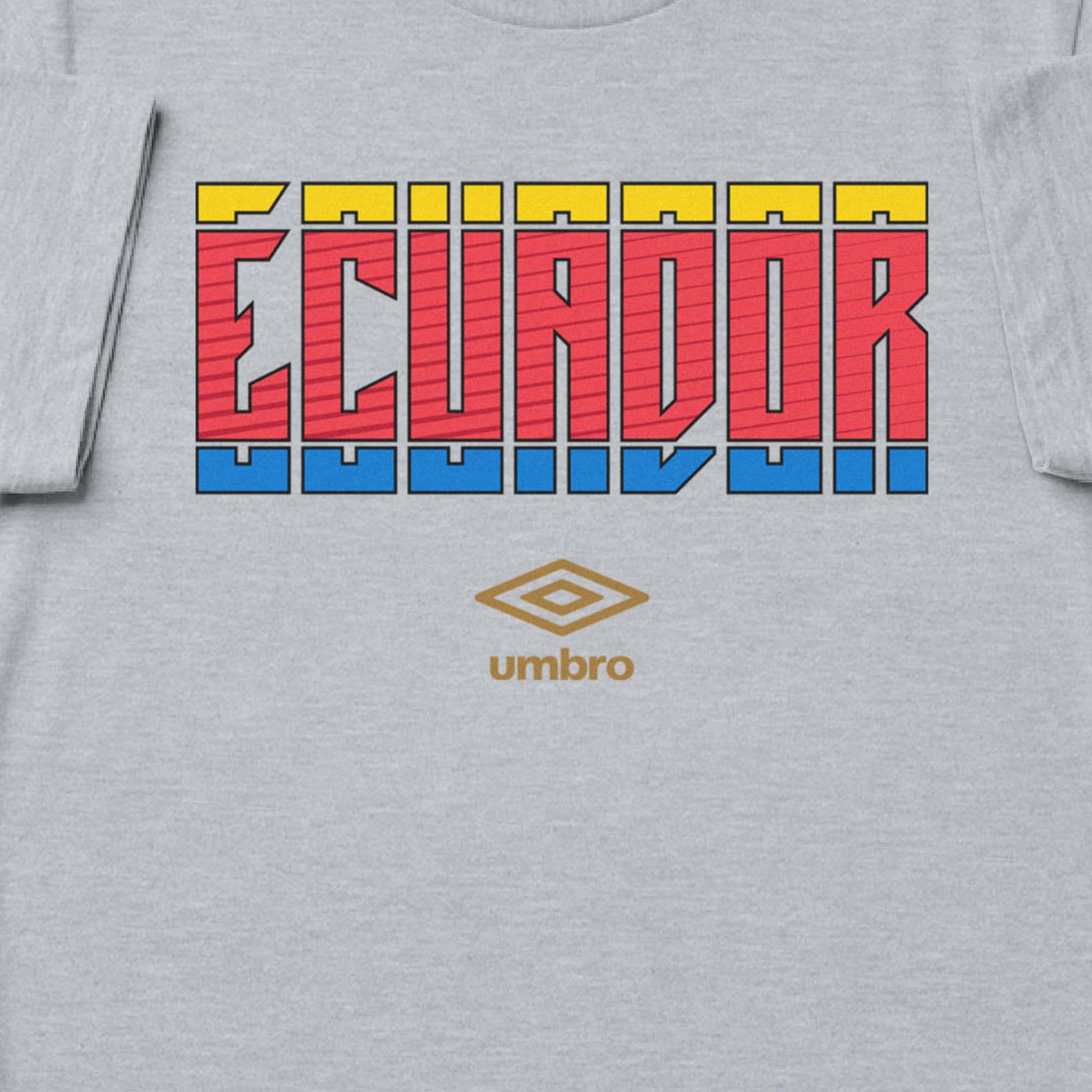 Ecuador Stacked grey soccer t shirt in 100% cotton - Shop men's workout tee shirts by Umbro.