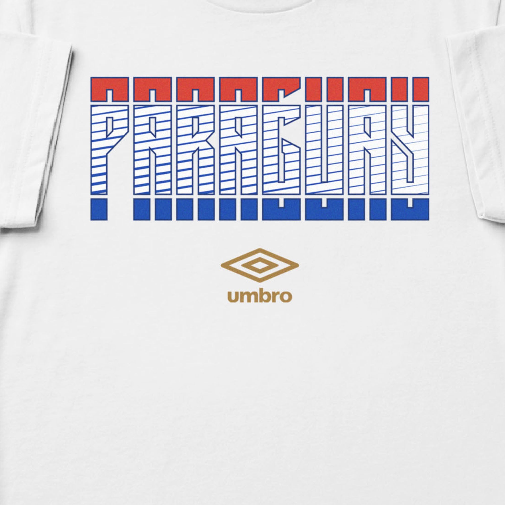 Paraguay Stacked white soccer t shirt in 100% cotton with short sleeves - Shop men's graphic tees by Umbro.