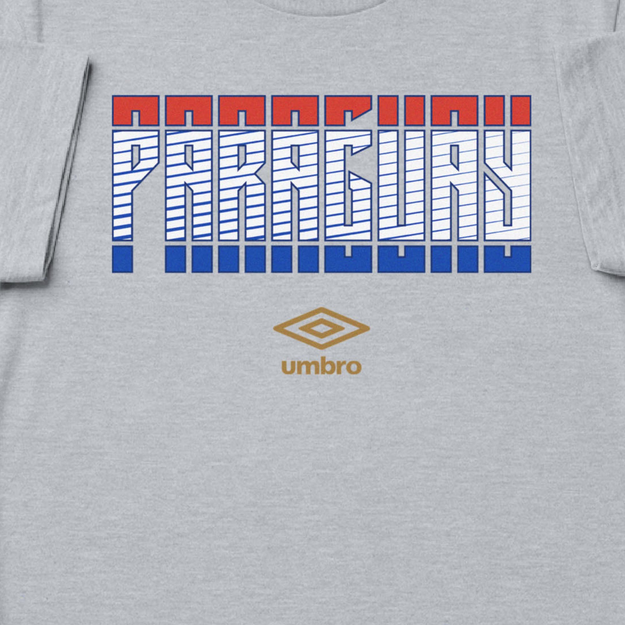 Paraguay Stacked grey soccer t shirt in 100% cotton with short sleeves - Shop men's graphic tees by Umbro.