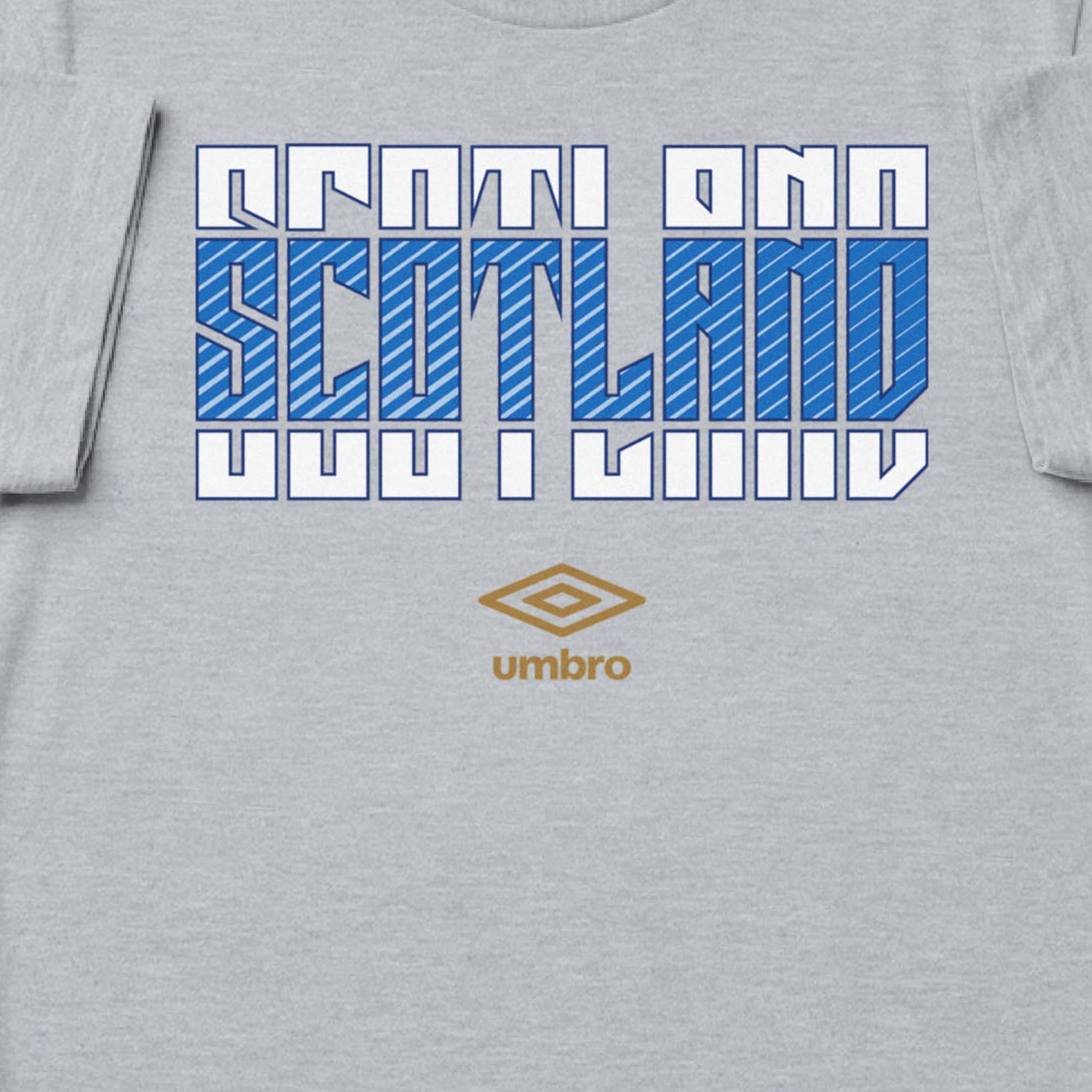 Scotland Stacked grey soccer t shirt in 100% cotton with short sleeves - Shop men's graphic tees by Umbro