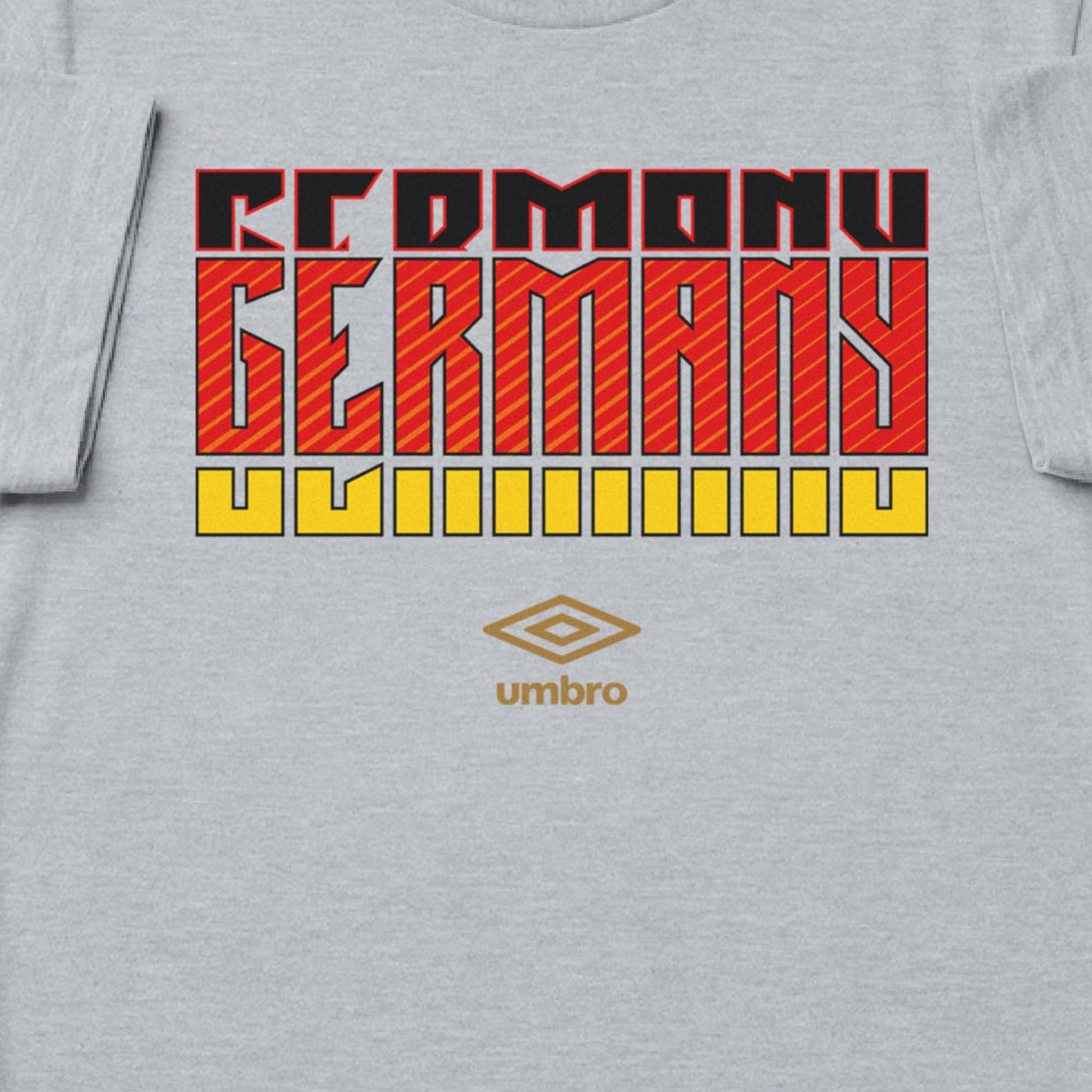 Germany Stacked grey soccer t shirt in 100% cotton with short sleeves - Shop men's graphic tees by Umbro.