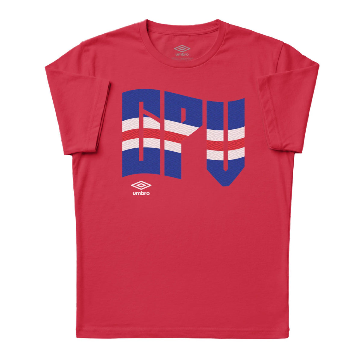 Cape Verde wavy graphic red soccer Tees. Shop football team t-shirts in soft cotton by Umbro.