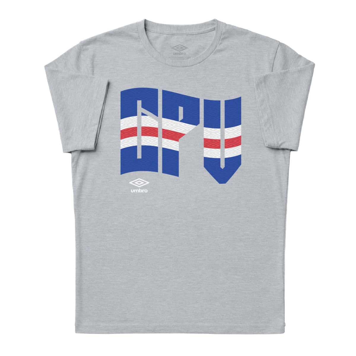 Cape Verde wavy graphic sport-grey soccer Tees. Shop football team t-shirts in soft cotton by Umbro.