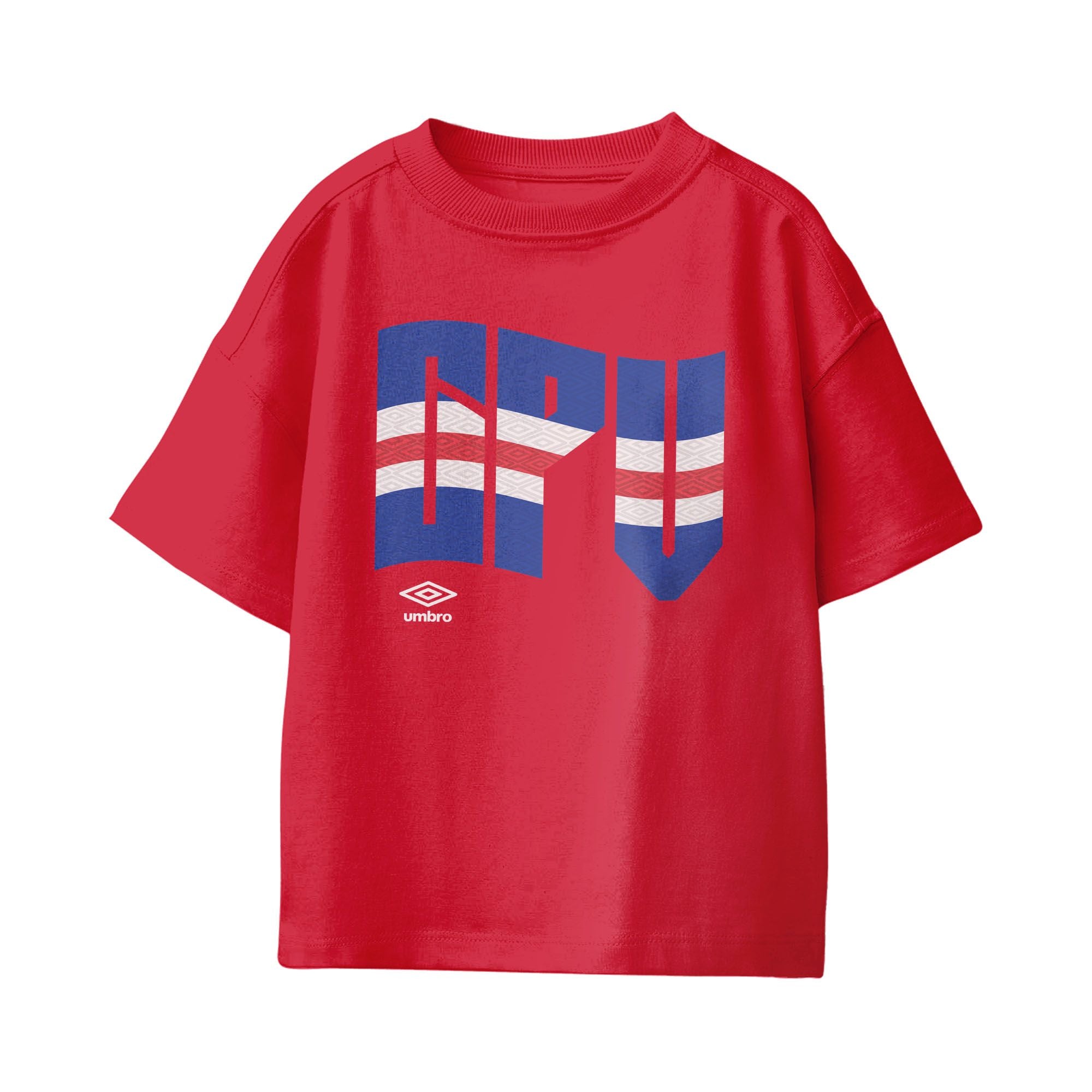 Kids’ Cape Verde wavy graphic red soccer Tees / Shop football team t-shirts in soft cotton by Umbro.