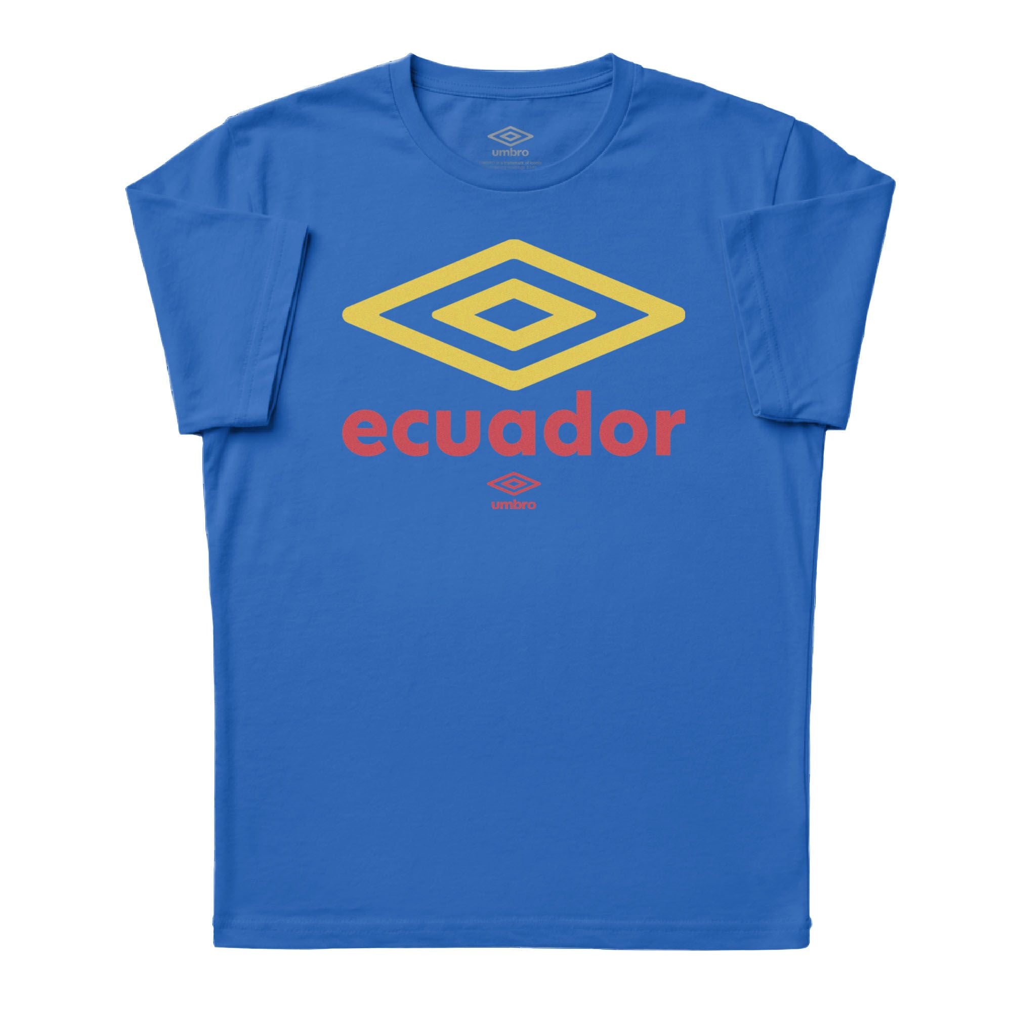 Ecuador diamond logo royal blue soccer tees. Shop football team t-shirts in soft cotton by Umbro.