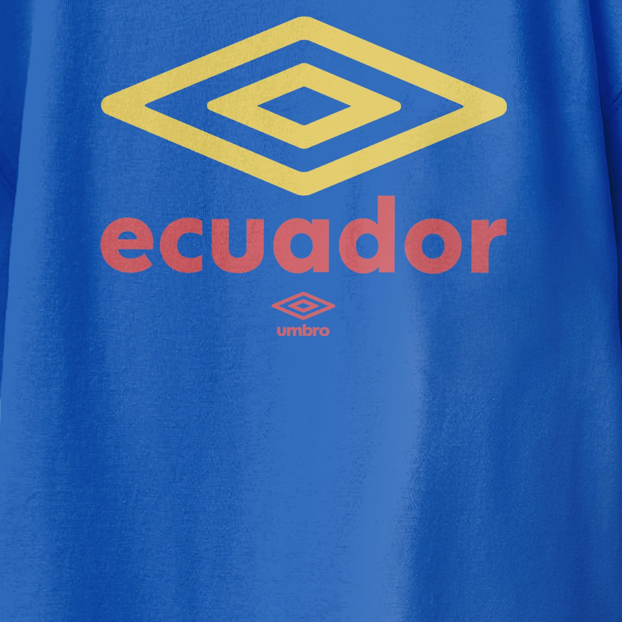 Kids’ Ecuador diamond logo royal blue soccer T-shirts. Shop football team tees in soft cotton by Umbro.