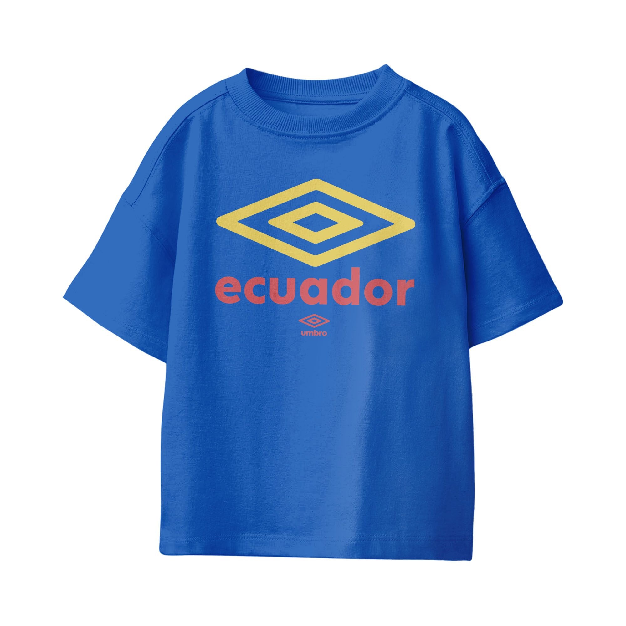Kids’ Ecuador diamond logo royal blue soccer tees. Shop football team t-shirts in soft cotton by Umbro.
