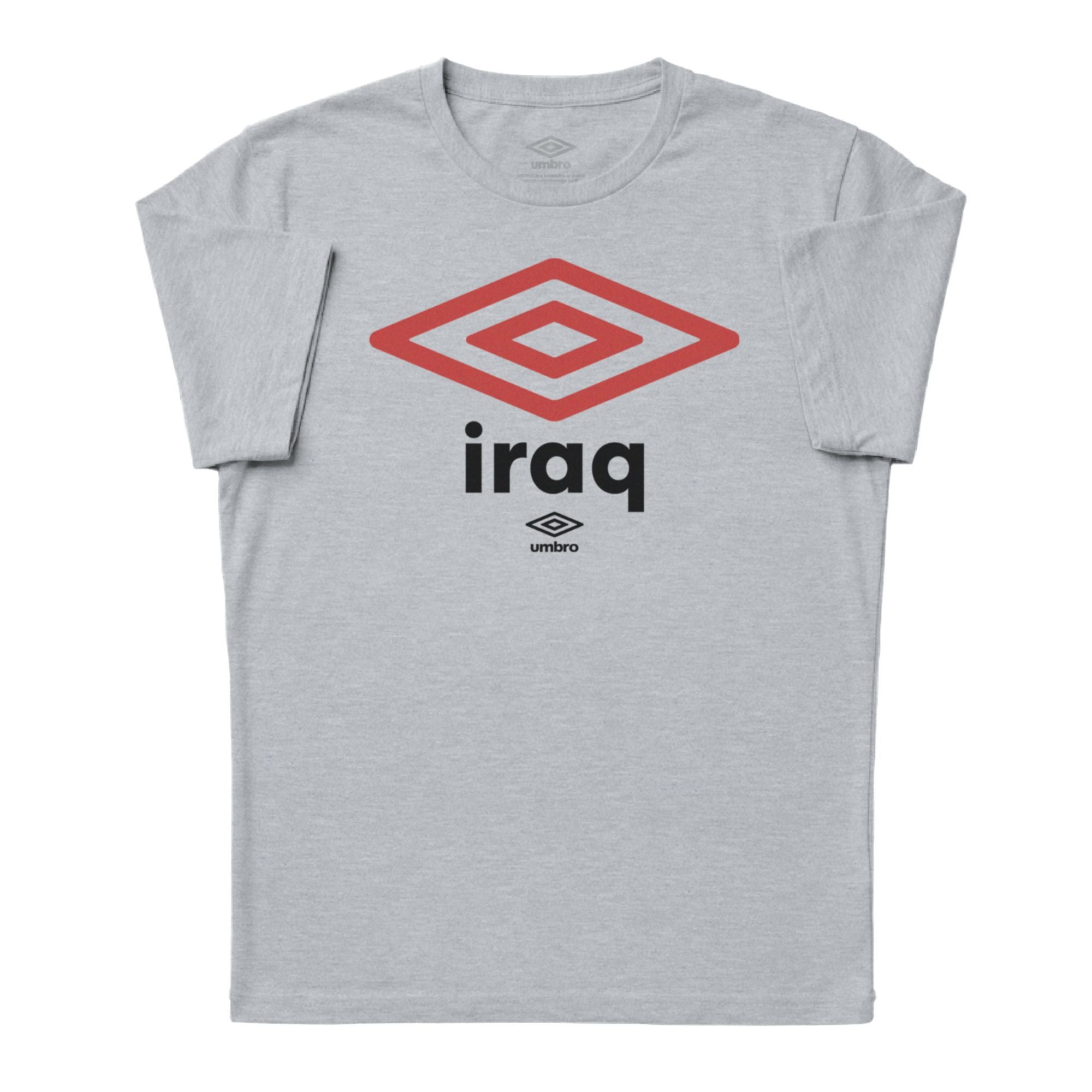 Iraq diamond logo sport grey soccer T-shirt. Shop football team tees in soft cotton by Umbro.