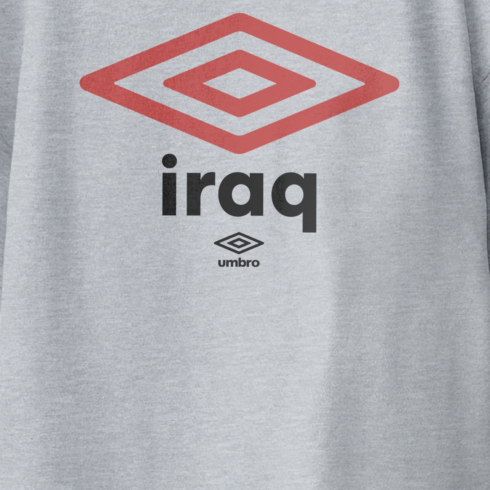Iraq diamond logo sport grey soccer T-shirt. Shop football team tees in soft cotton by Umbro.