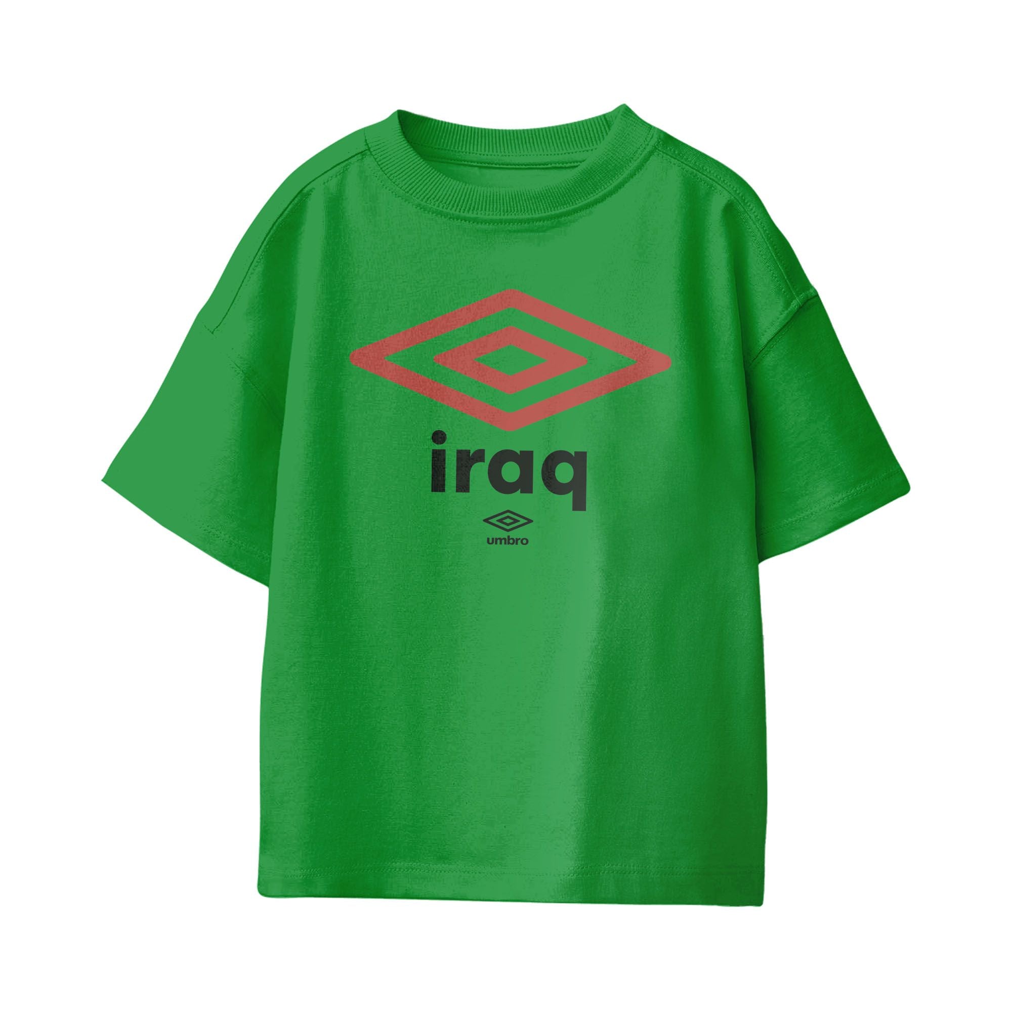 Iraq diamond logo green soccer T-shirt. Shop football team tees in soft cotton by Umbro.
