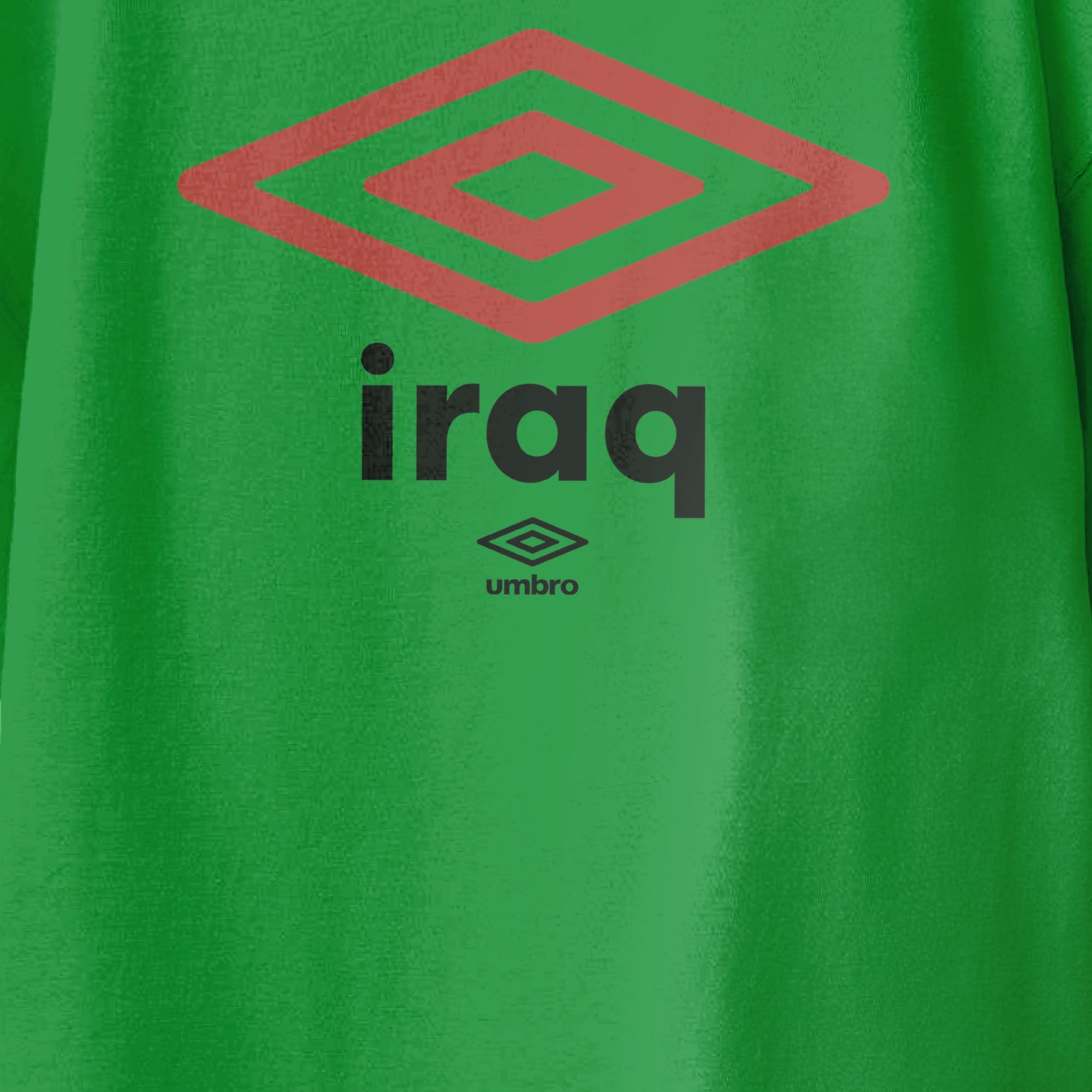 Iraq diamond logo green soccer T-shirts. Shop football team tees in soft cotton by Umbro.