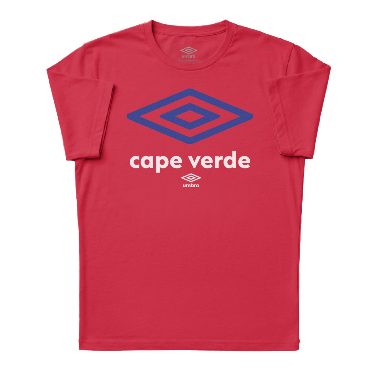 Cape Verde diamond logo red soccer Tees. Shop football team t-shirts in soft cotton by Umbro.