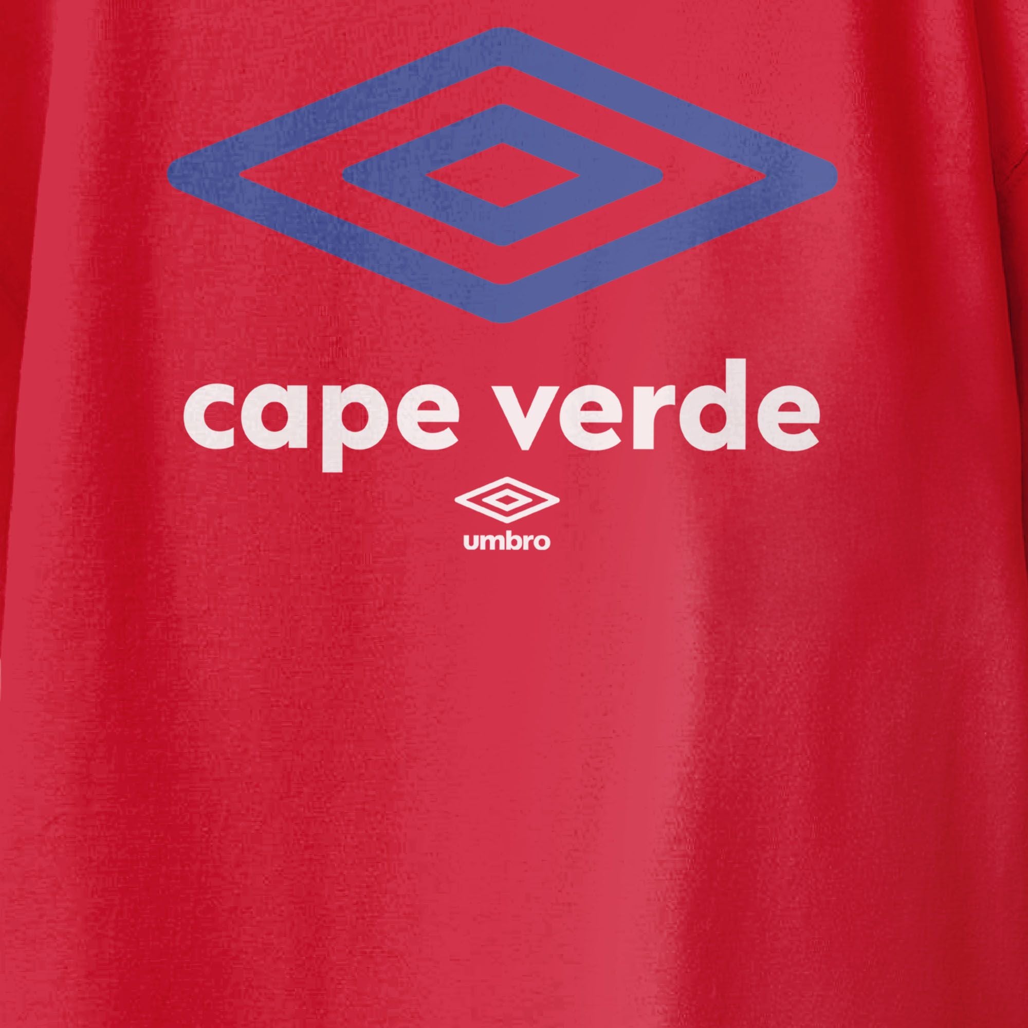 Kids’ Cape Verde diamond logo red soccer Tshirt / Shop football team tees in soft cotton by Umbro.