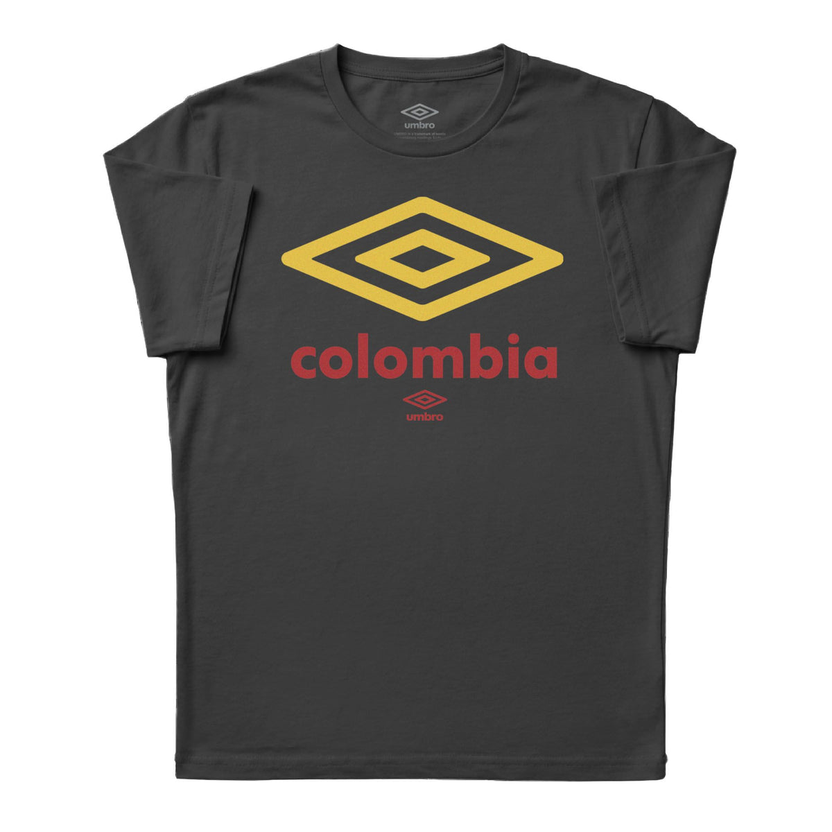 Colombia diamond logo black soccer Tees / Shop football team t-shirts in soft cotton by Umbro.
