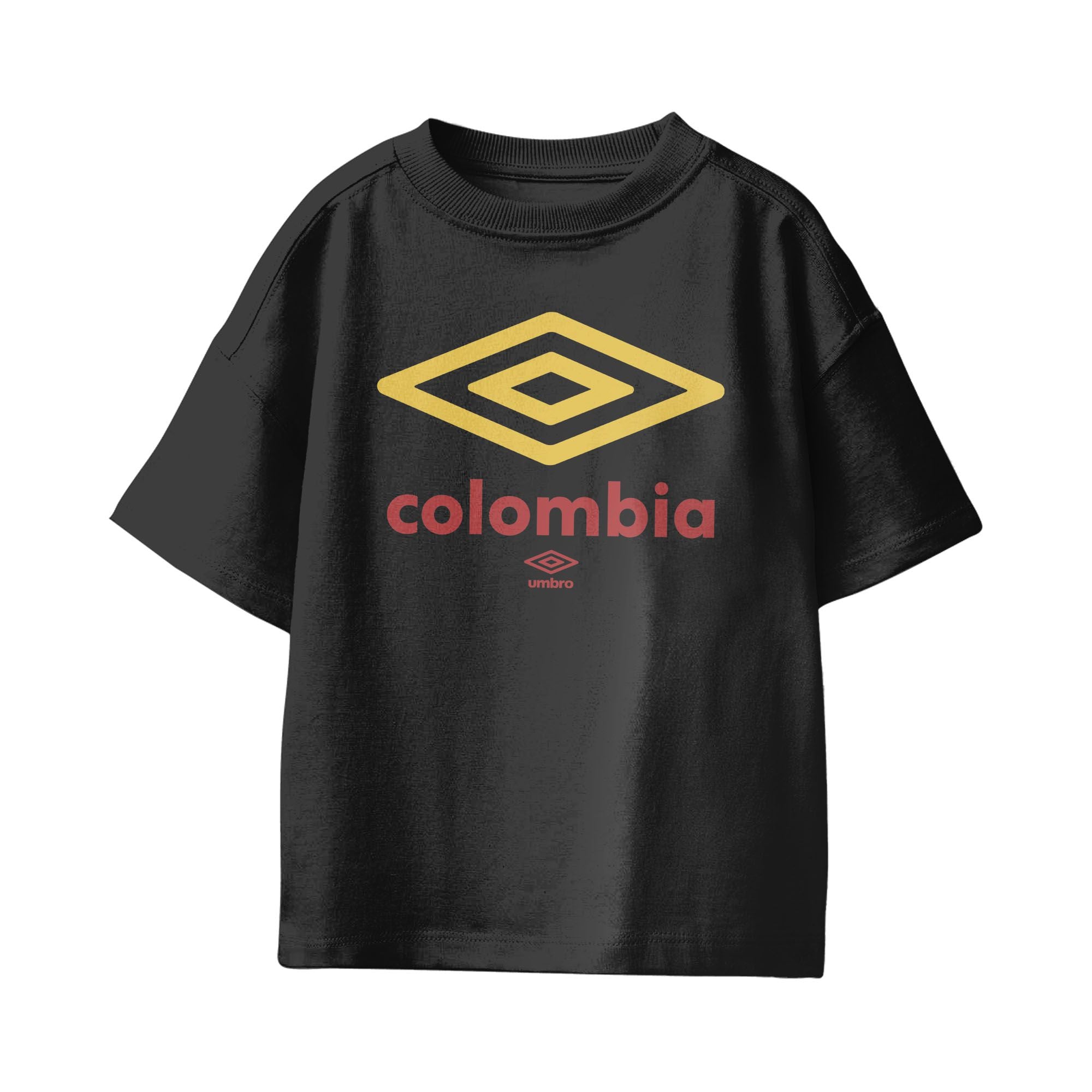 Kids’ Colombia diamond logo black soccer Tees / Shop football team t-shirts in soft cotton by Umbro.