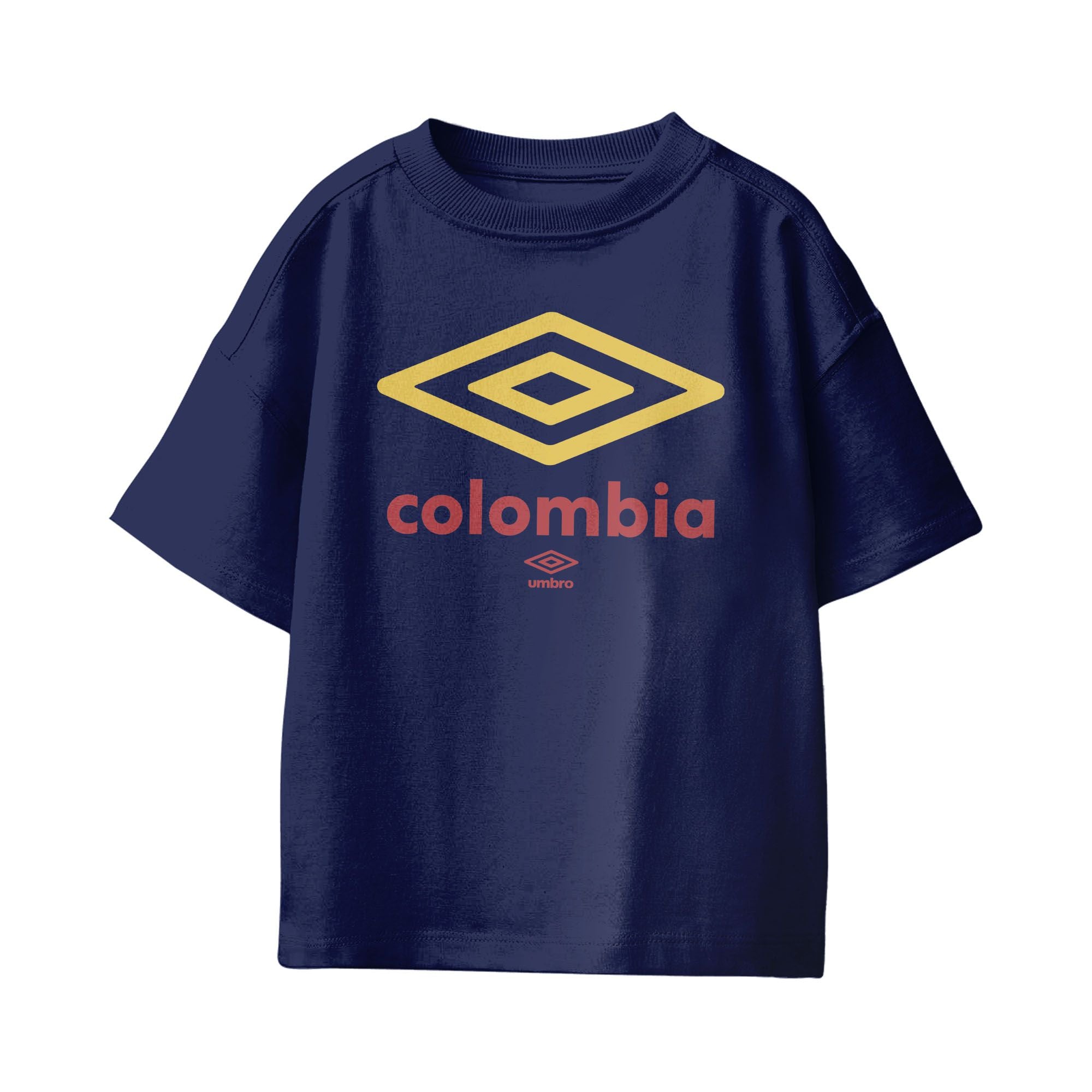 Kids’ Colombia diamond logo navy soccer Tees / Shop football team t-shirts in soft cotton by Umbro.