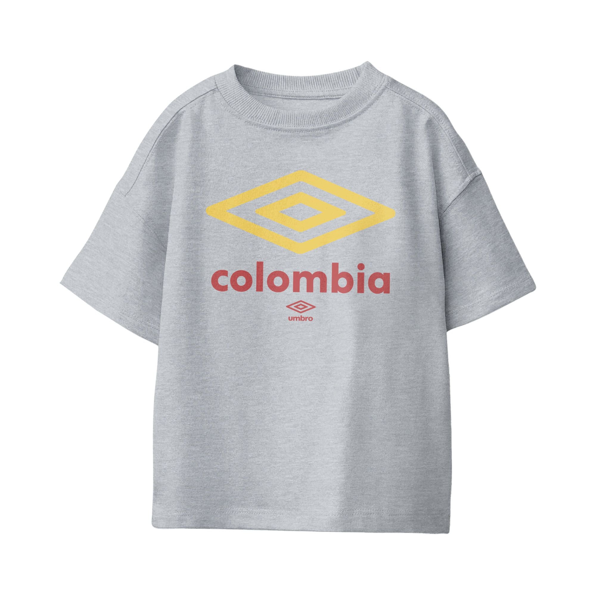 Kids’ Colombia diamond logo sport grey soccer T-shirt / Shop football team tees in soft cotton by Umbro.