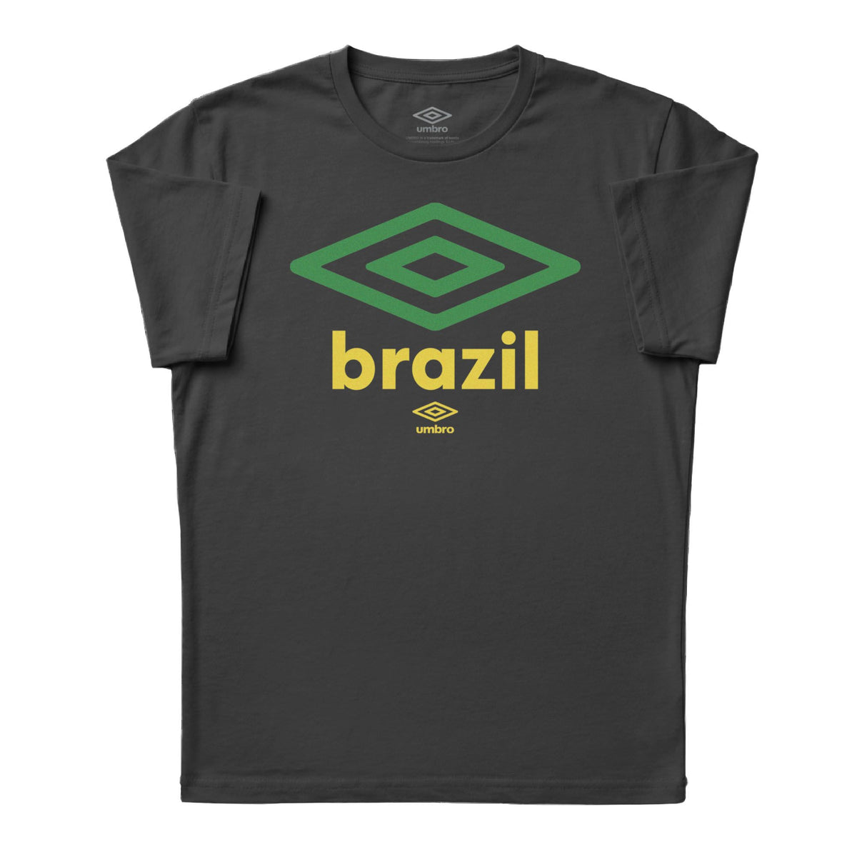 Brazil diamond logo black soccer Tees / Shop football team t-shirts in soft cotton by Umbro.
