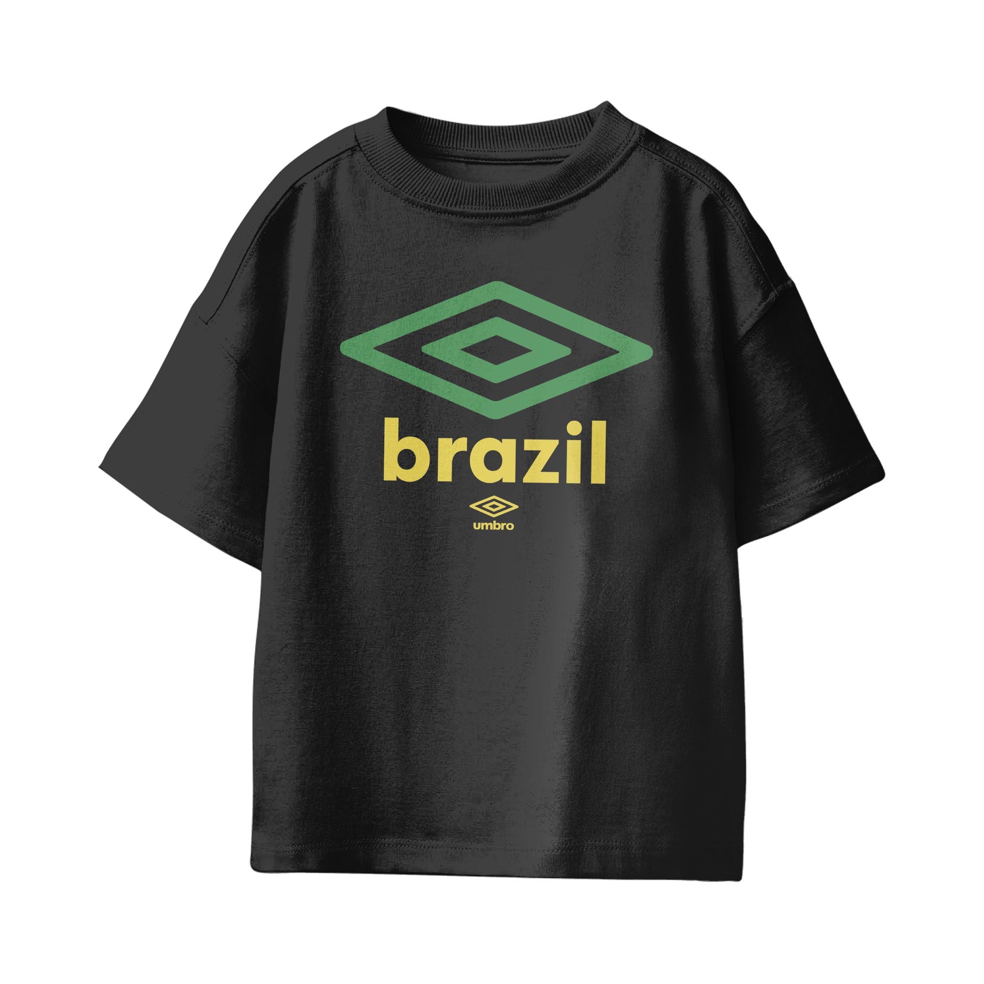 Kids’ Brazil diamond logo black soccer Tees / Shop football team t-shirts in soft cotton by Umbro.