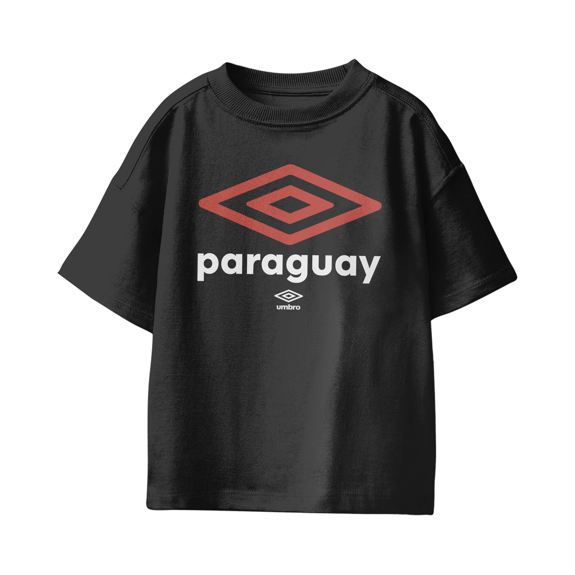 Umbro Kids Black Paraguay Diamond Logo T-Shirt 100% cotton. Shop kids logo tees by Umbro.