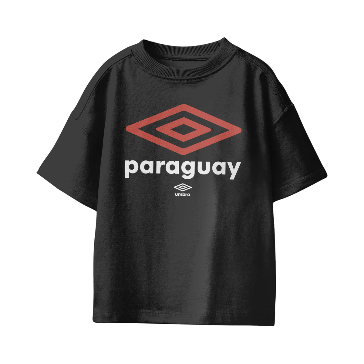 Umbro Kids Black Paraguay Diamond Logo T-Shirt 100% cotton. Shop kids logo tees by Umbro.