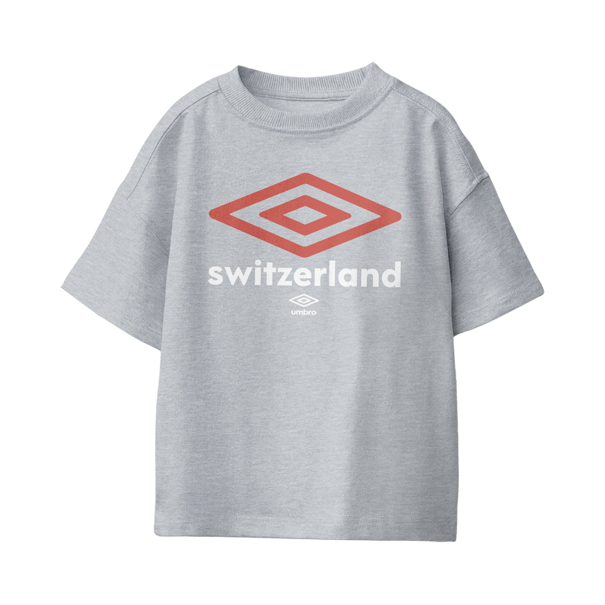 Kids’ Switzerland diamond logo sport grey soccer Tees / Shop football team t-shirts in soft cotton by Umbro.
