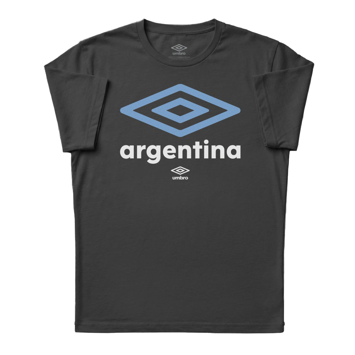 Argentina diamond logo black soccer Tees / Shop football team t-shirts in soft cotton by Umbro.
