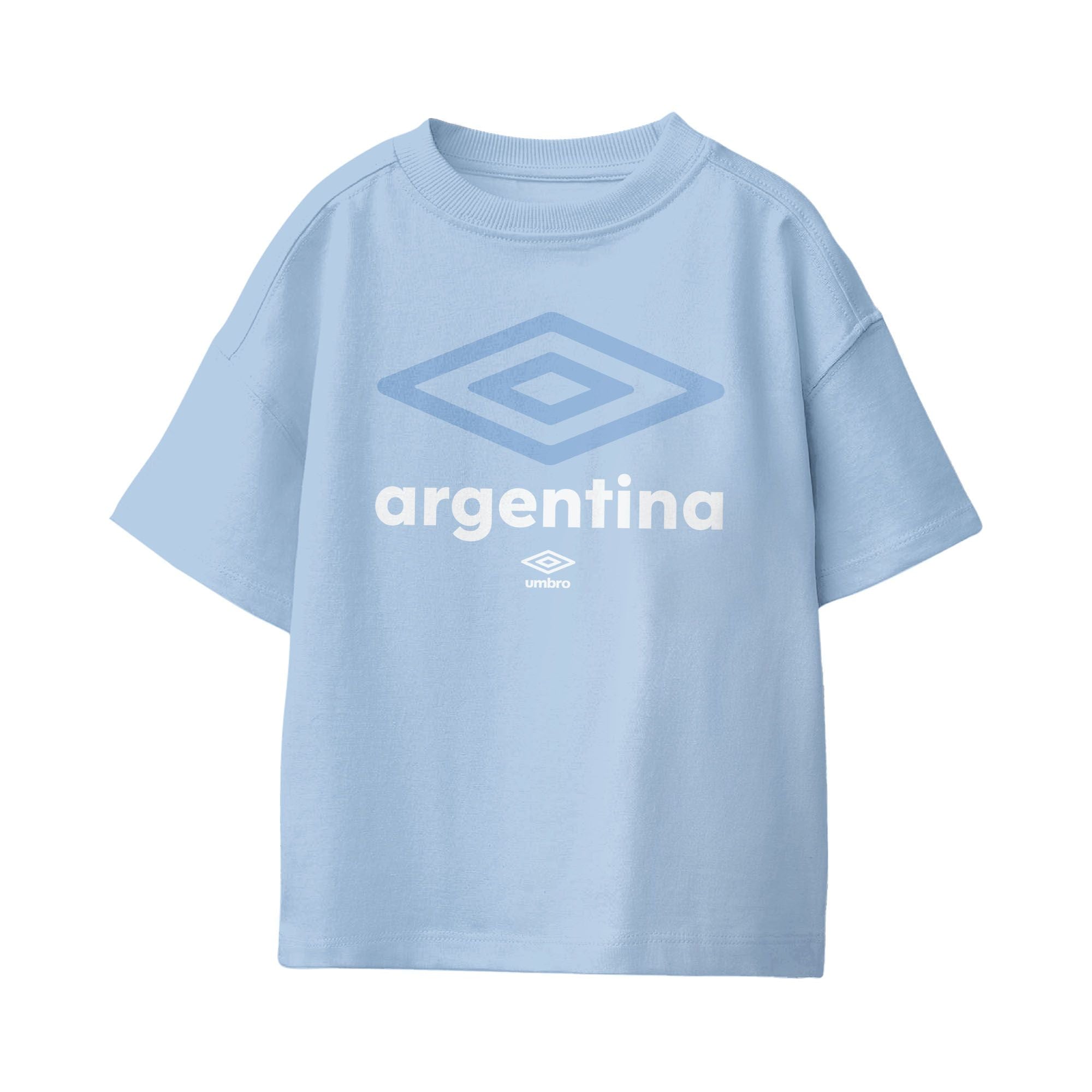 Kids’ Argentina stacked graphic light blue Tees / Shop football team t-shirts in soft cotton by Umbro.