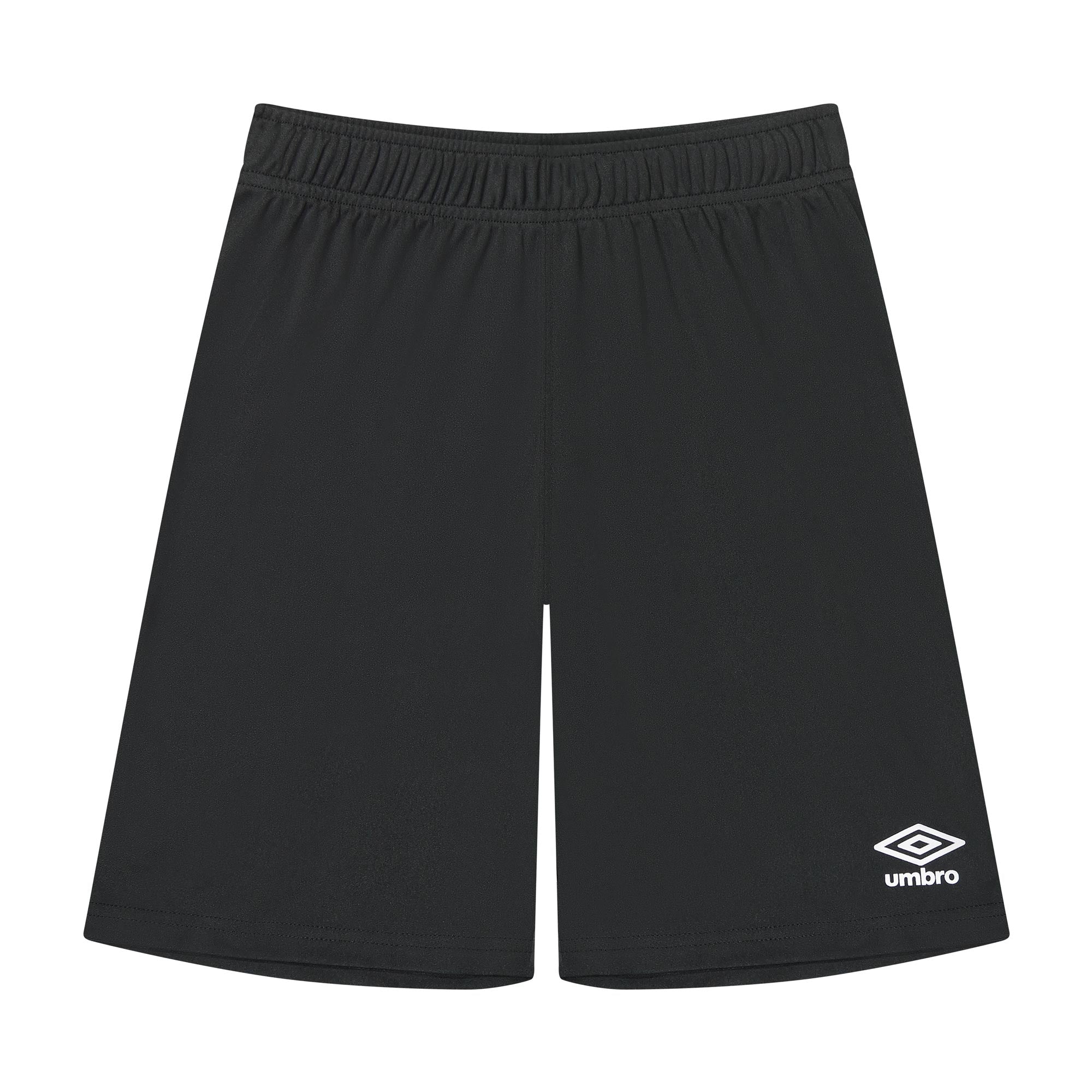 The best soccer shorts by Umbro, black interlock workout shorts.
