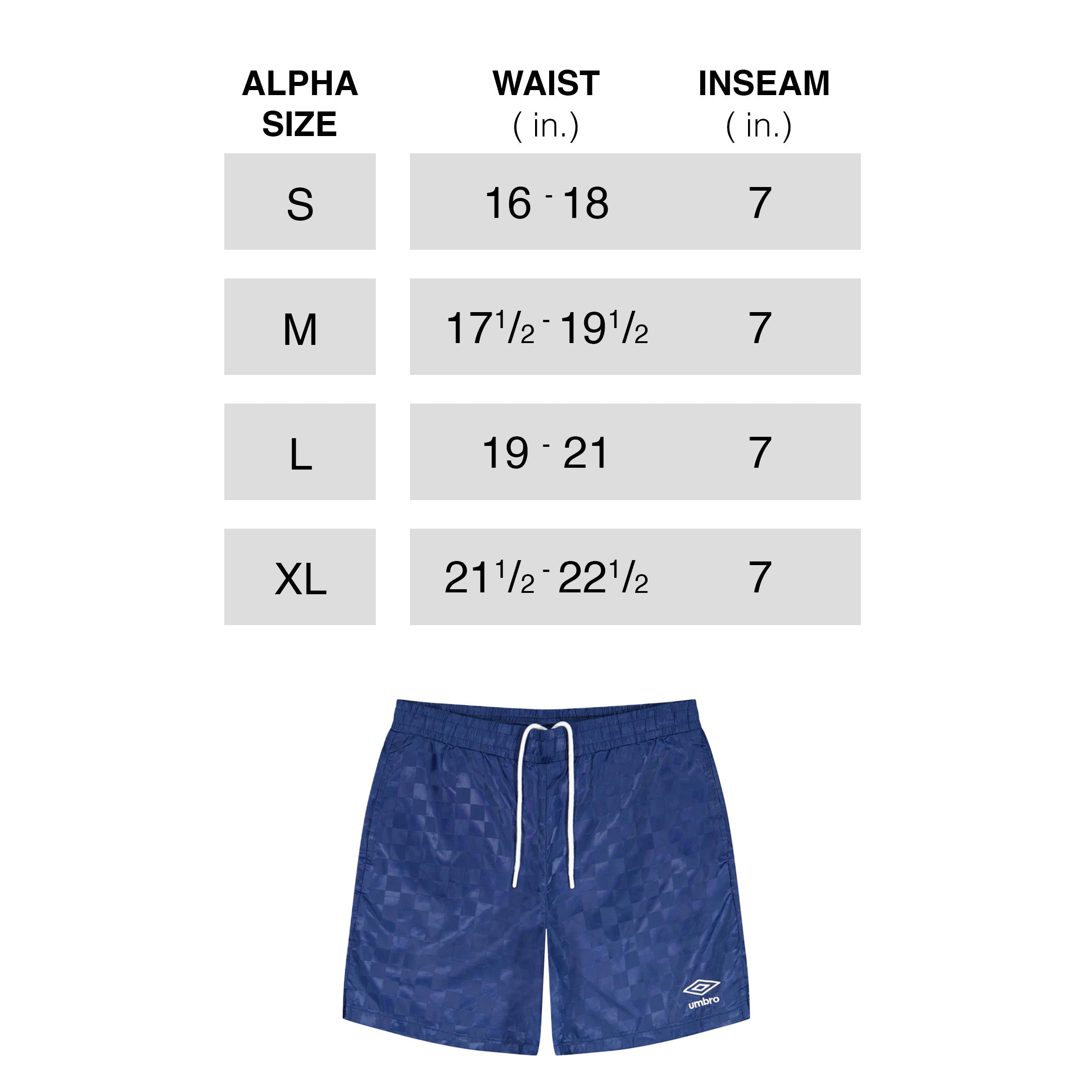 Umbro Men's Checkered Nylon 7" Short