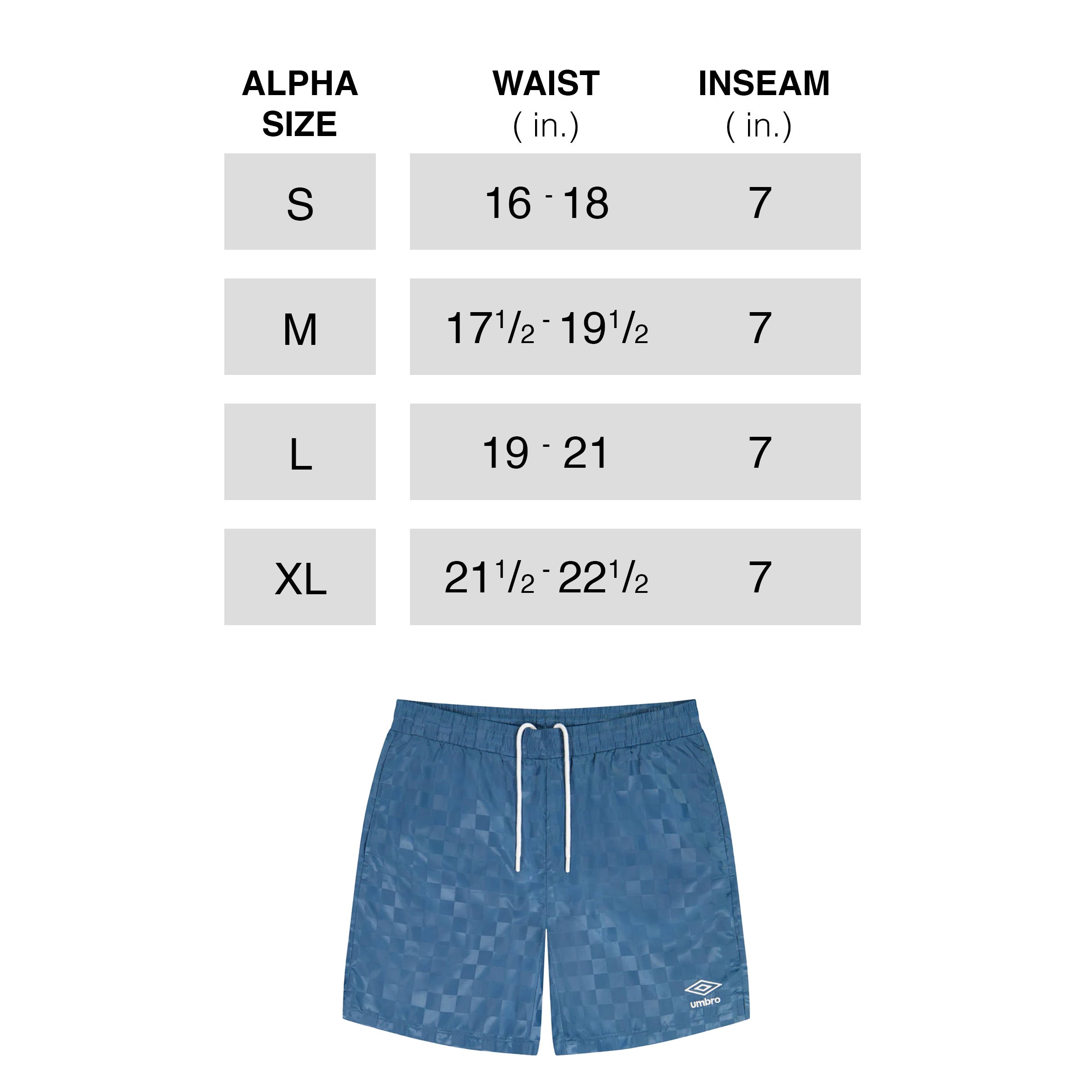 Umbro Men's Checkered Jacquard Slate Blue Soccer Short