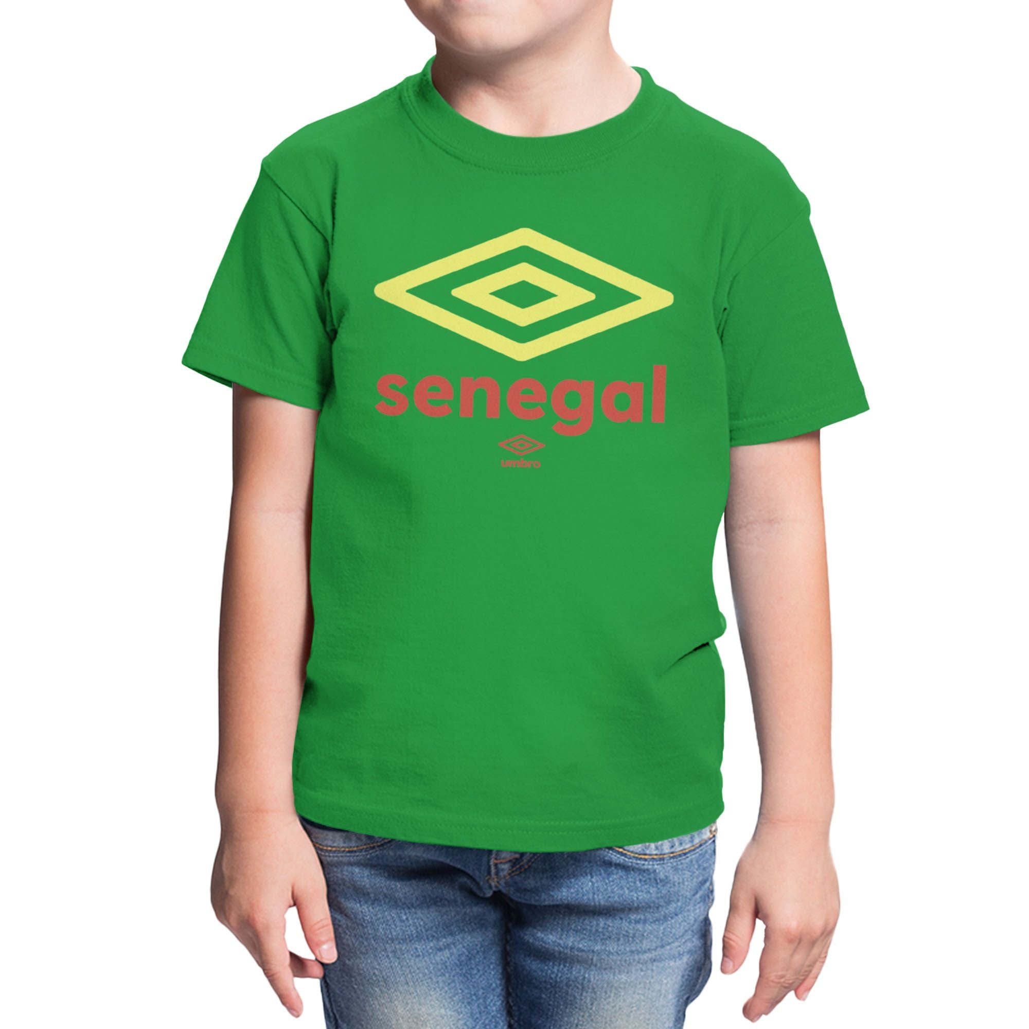 Umbro Kids Senegal Diamond Logo Tee Turf Green
