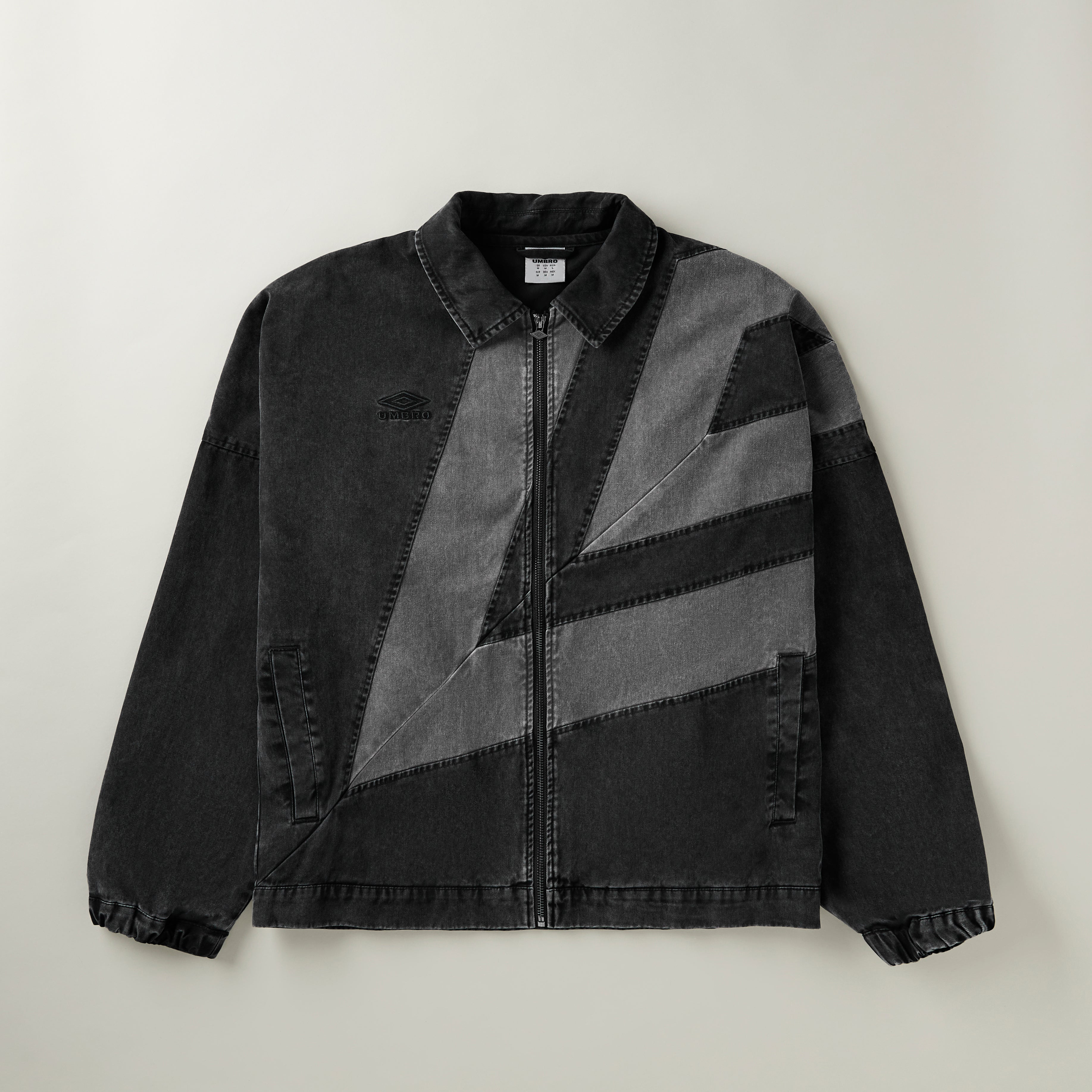Men's Washed Black Soccer Drill Jacket