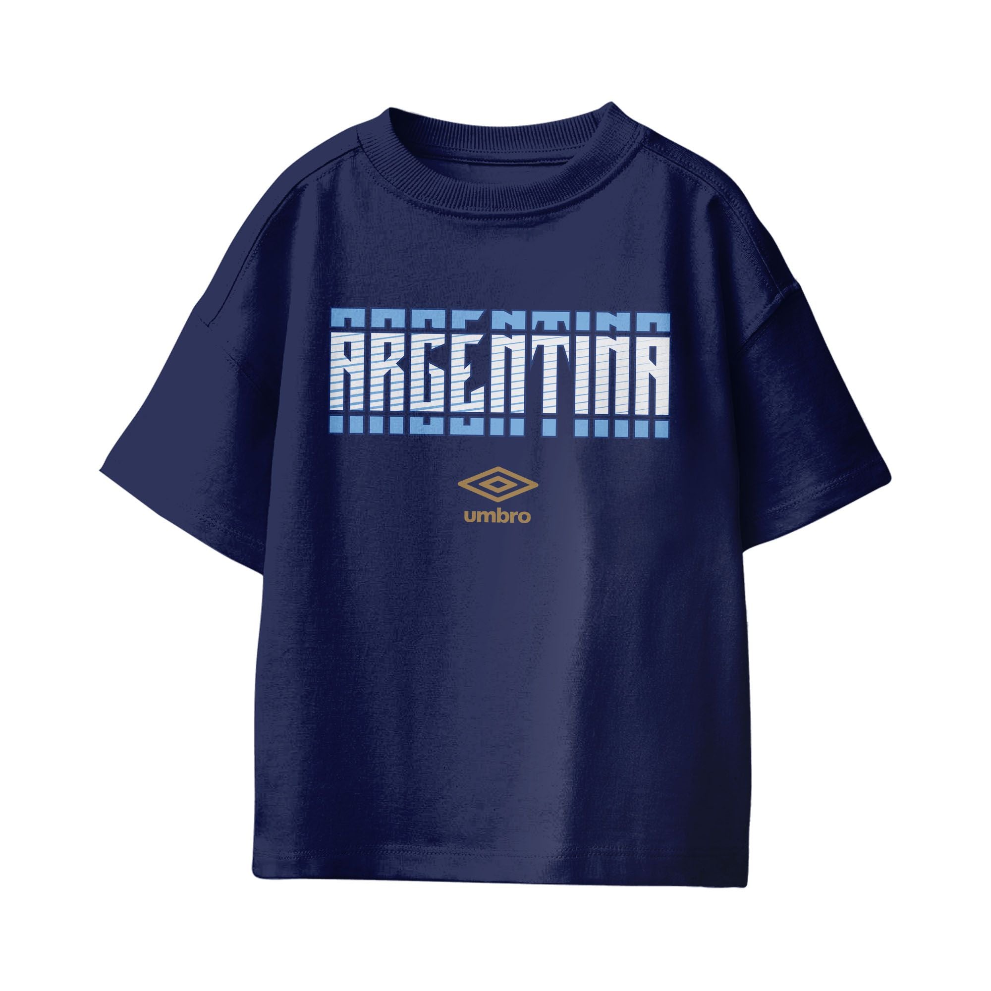 Umbro Argentina Stacked Soccer T-Shirt Navy