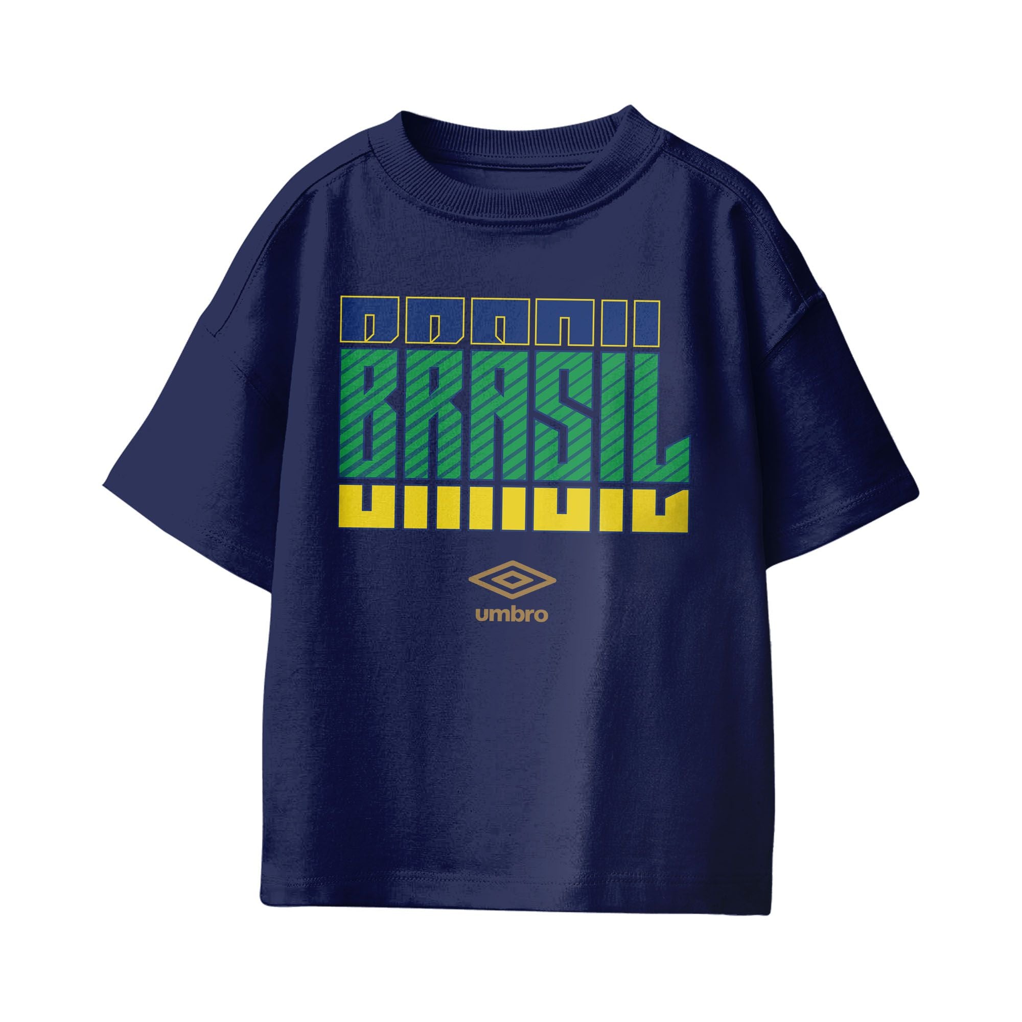Umbro Brazil Stacked Soccer T-Shirt Navy