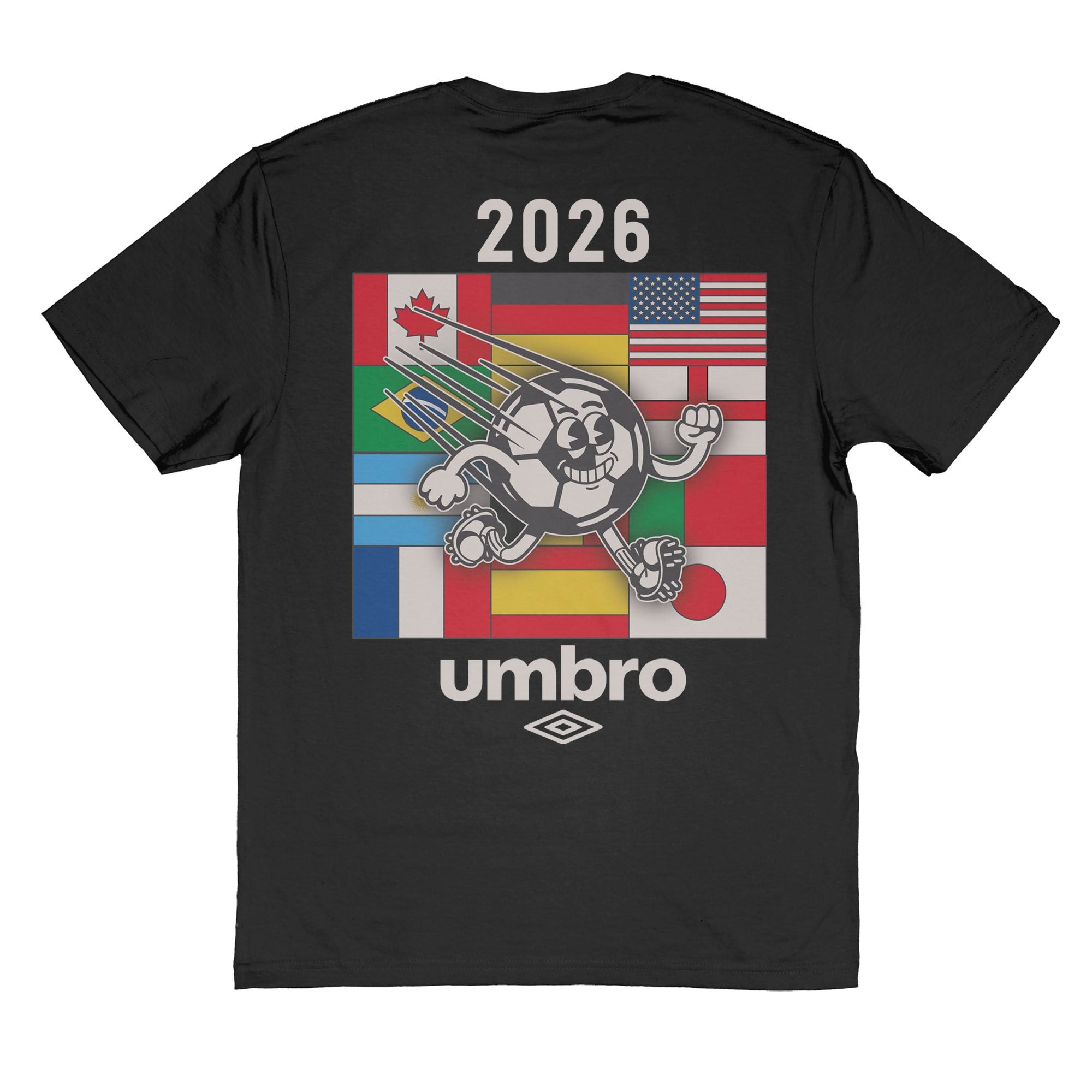 Umbro Adult Spain Global Soccer Front & Back T-Shirt Black