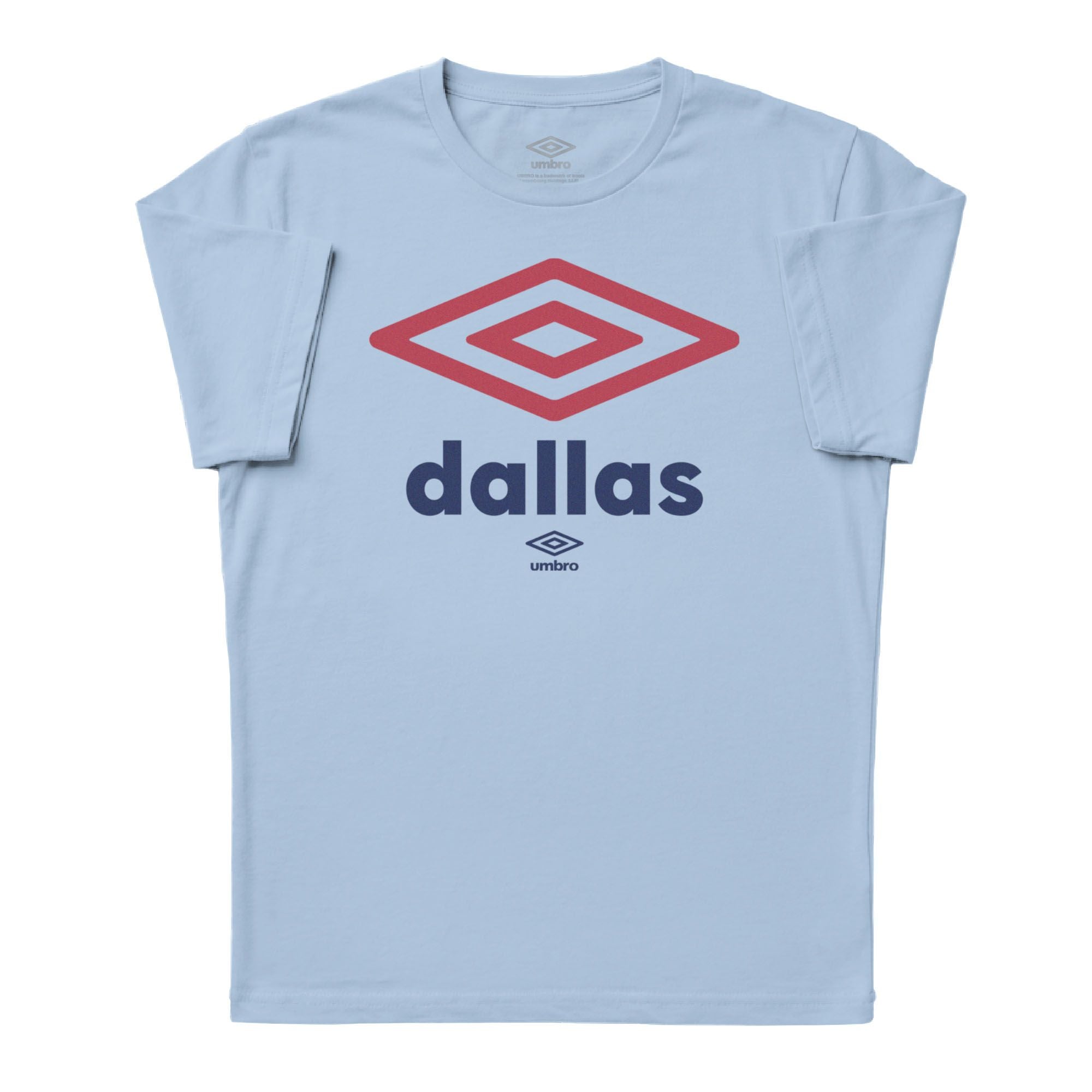 Umbro Dallas City Diamond Logo T-Shirt Light Blue