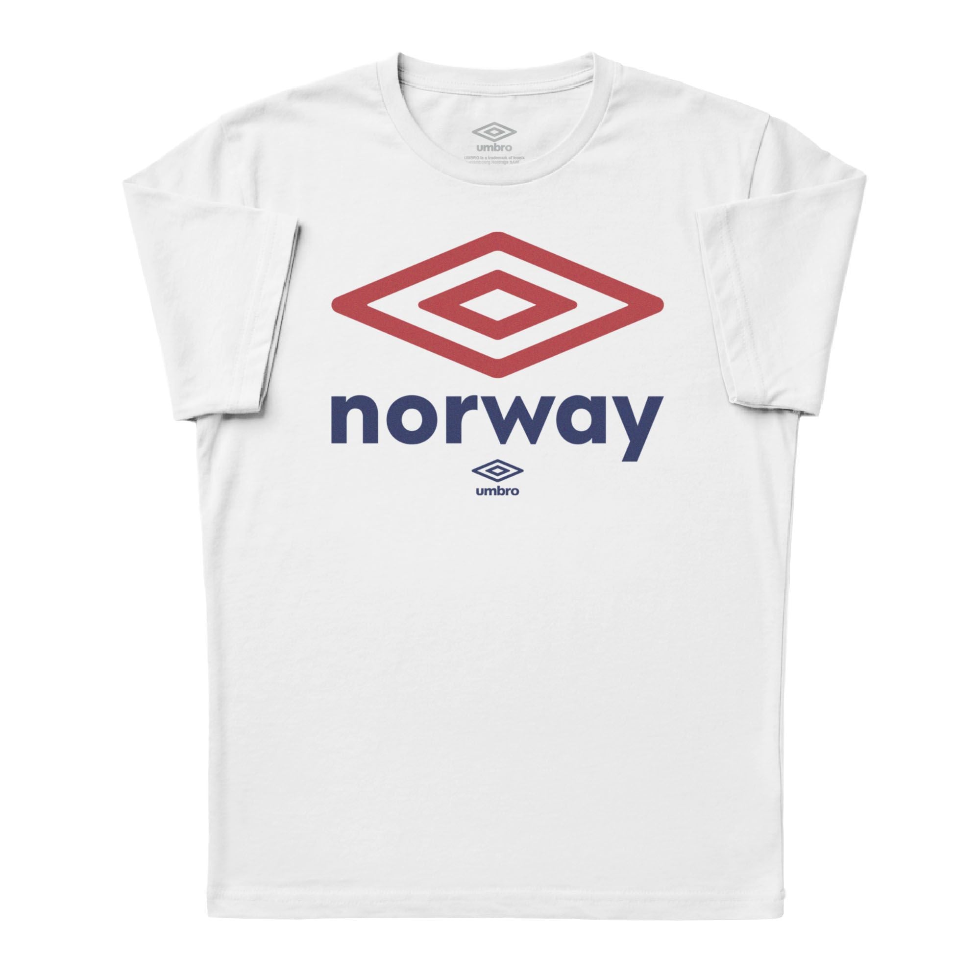 Umbro Adult Unisex Norway Diamond Logo T-Shirt White
