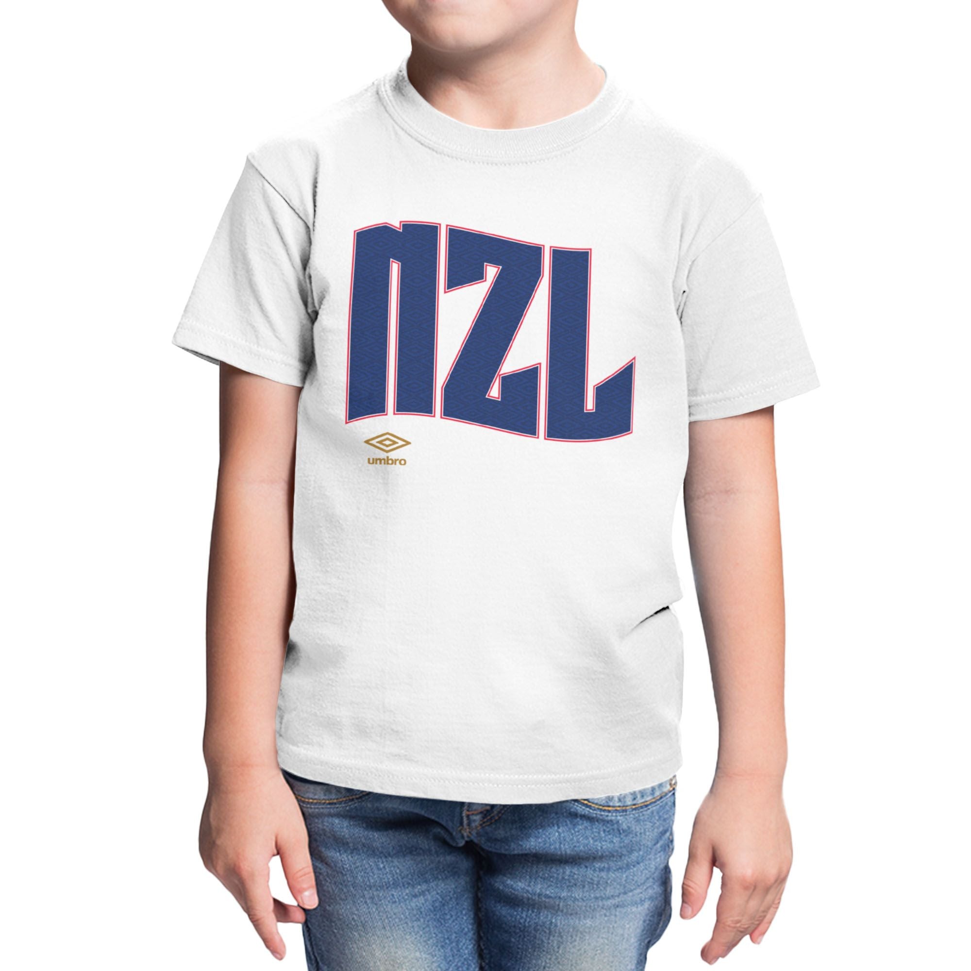 Umbro Kids New Zealand Wavy Logo T-Shirt