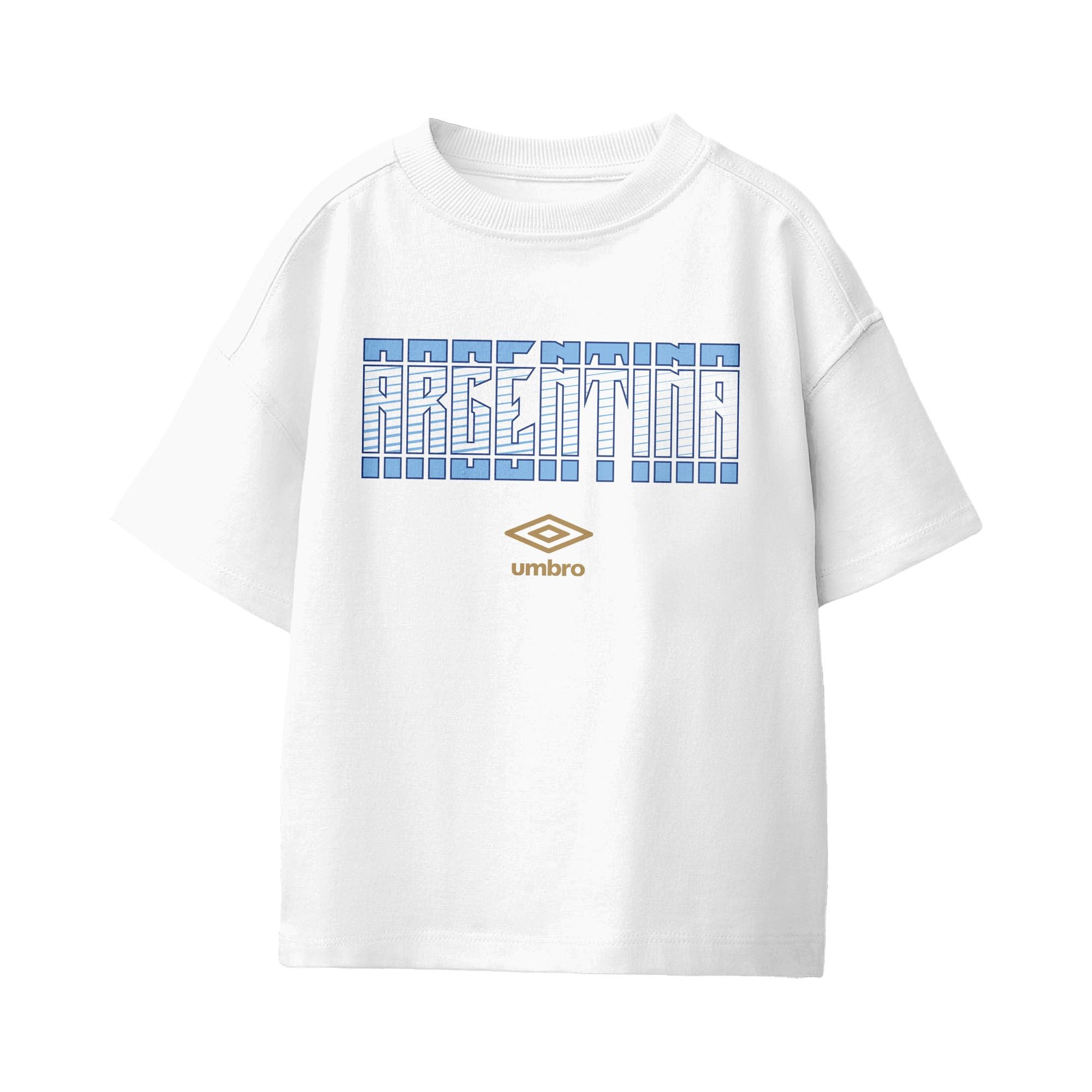 Umbro Argentina Stacked Soccer T-Shirt White