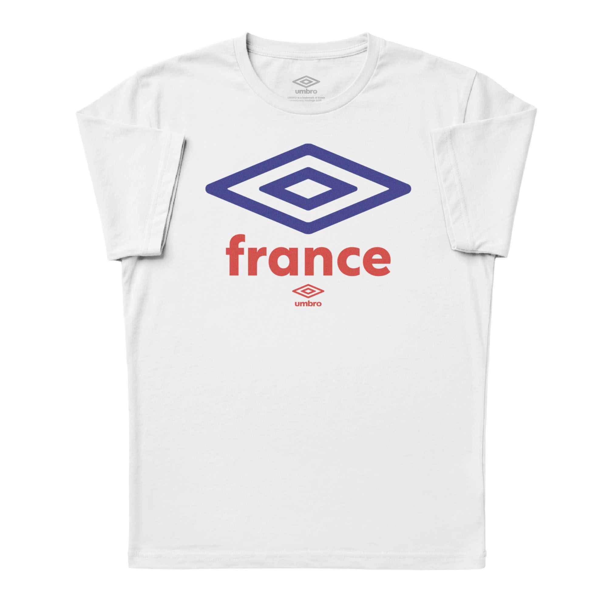 Umbro Adult Unisex France Diamond Logo T-Shirt White