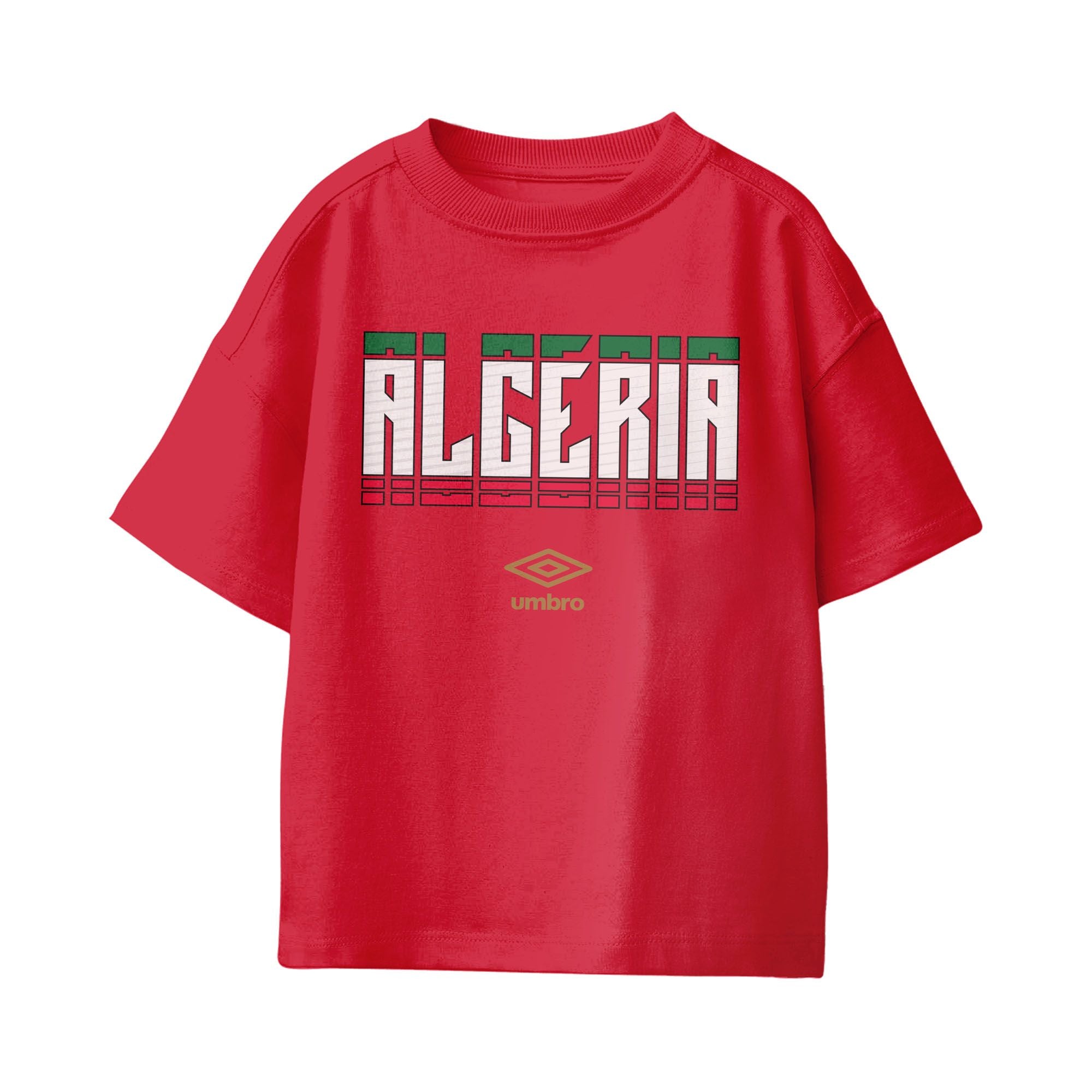 Umbro Algeria Stacked Soccer T-Shirt Red